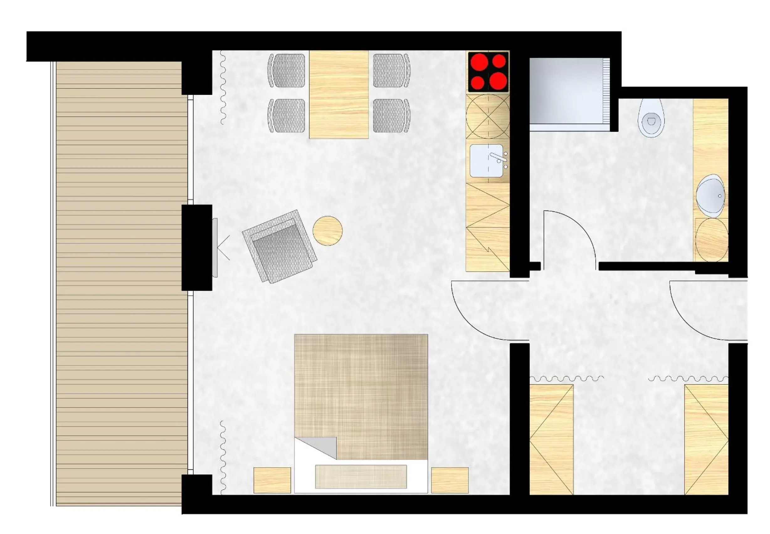 Photo of the whole room, Floor Plan in Residence Trafick