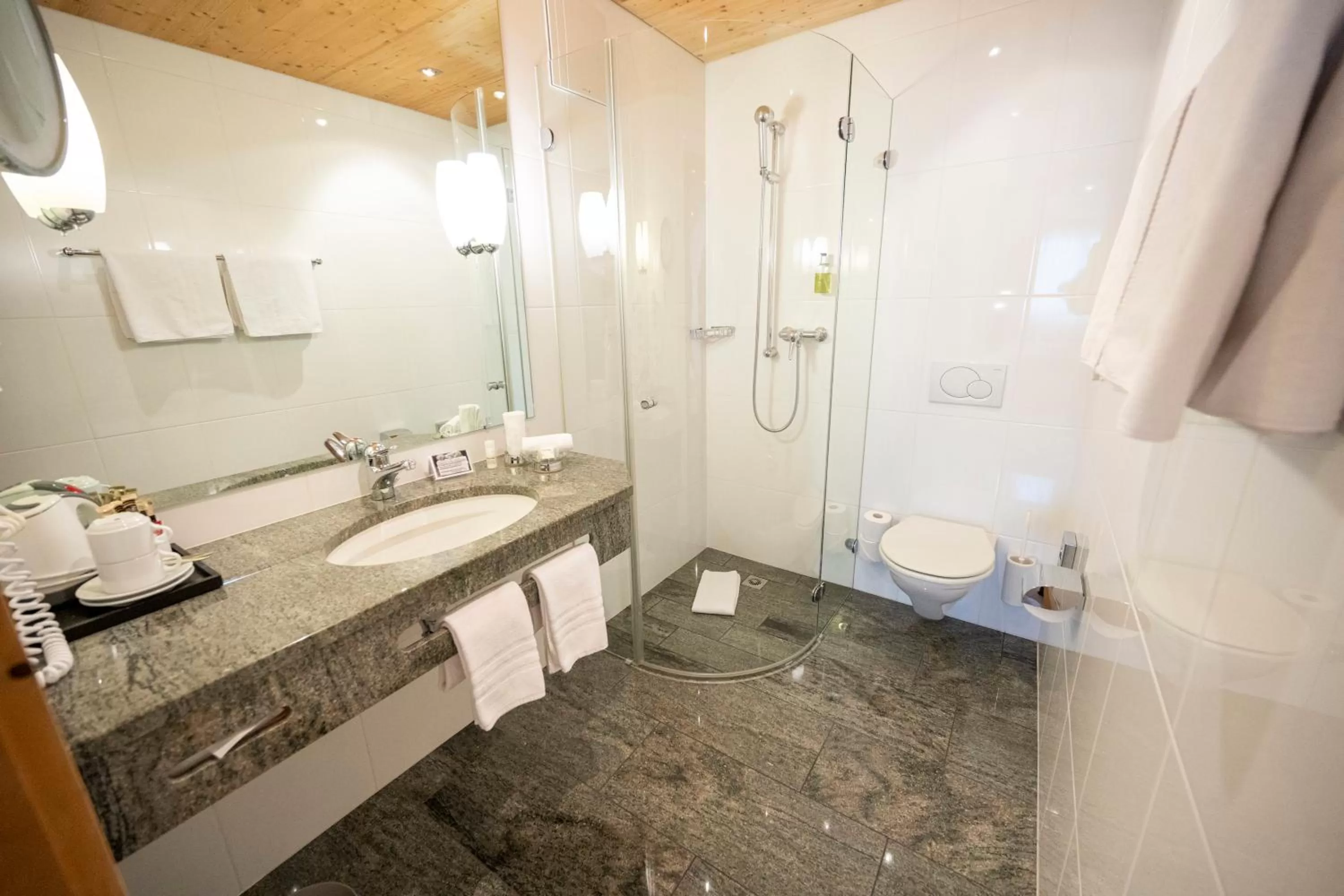 Shower in Hotel Engiadina