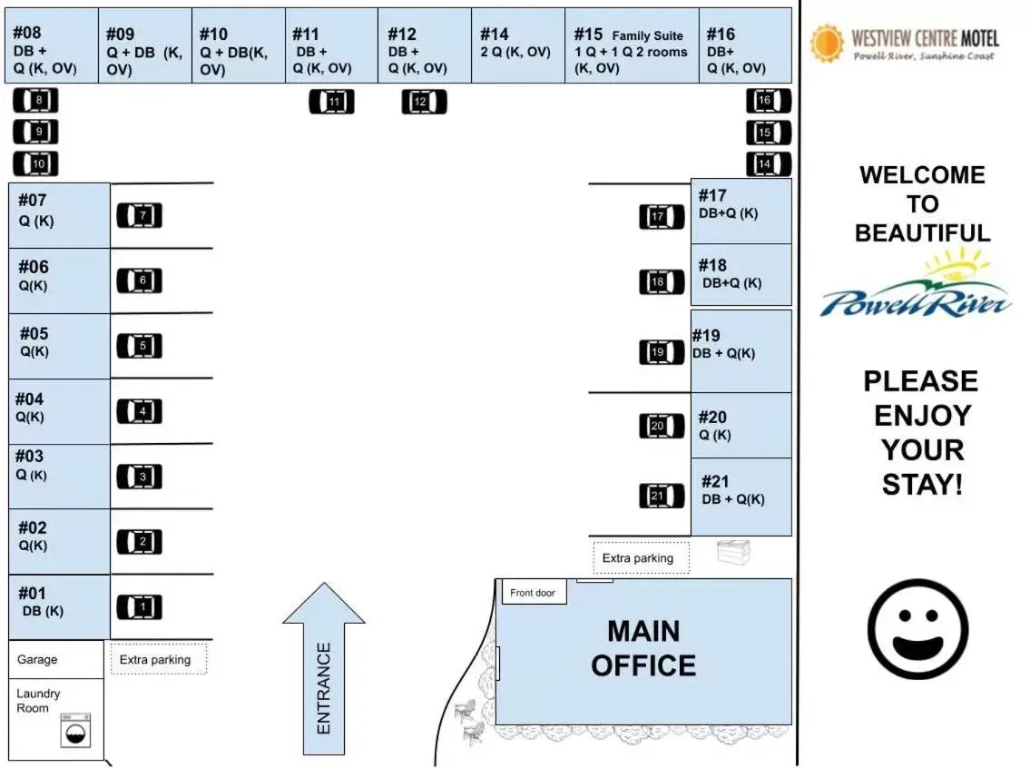 Property building, Floor Plan in Westview Centre Motel