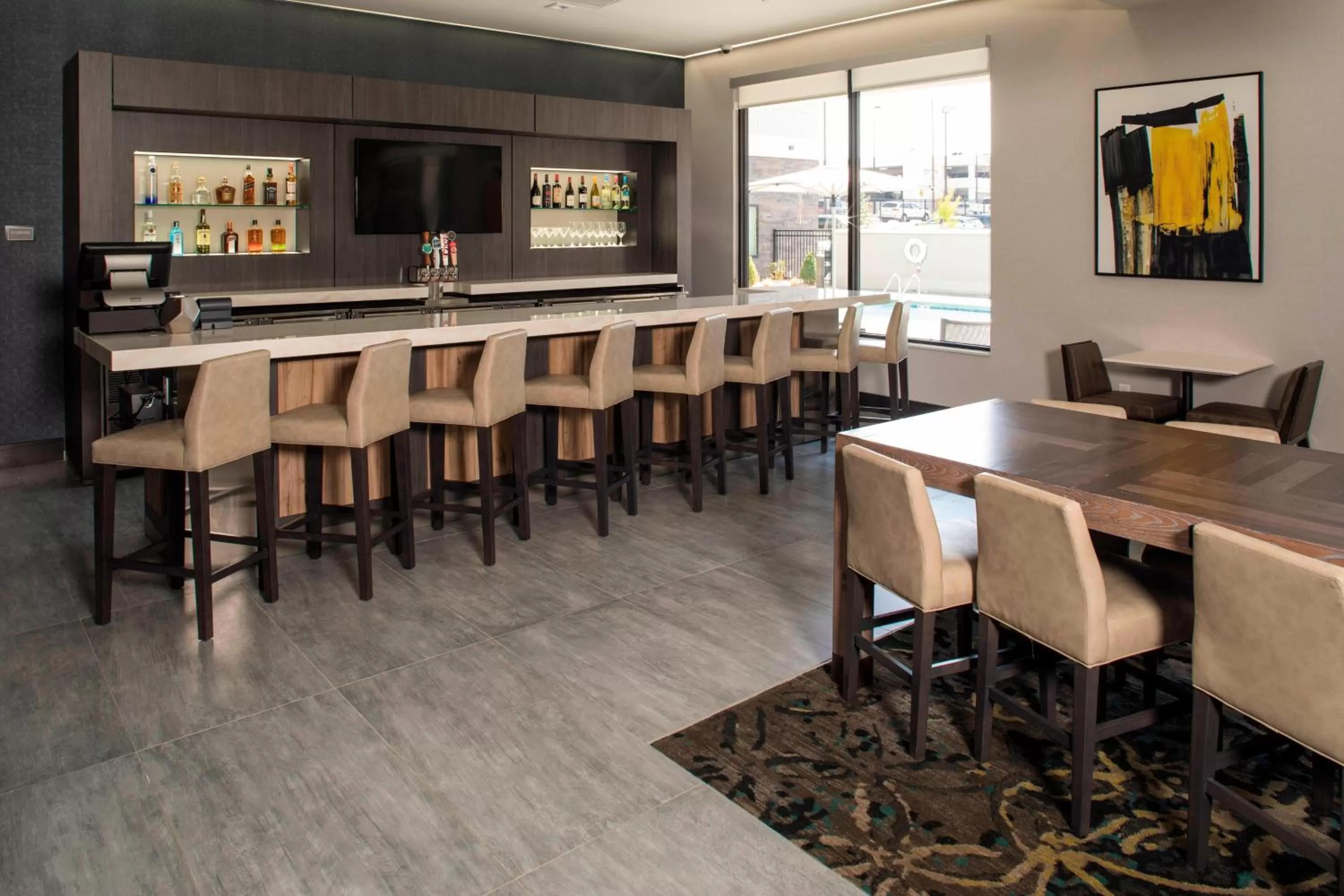 Lounge or bar in Residence Inn by Marriott Tulsa Downtown