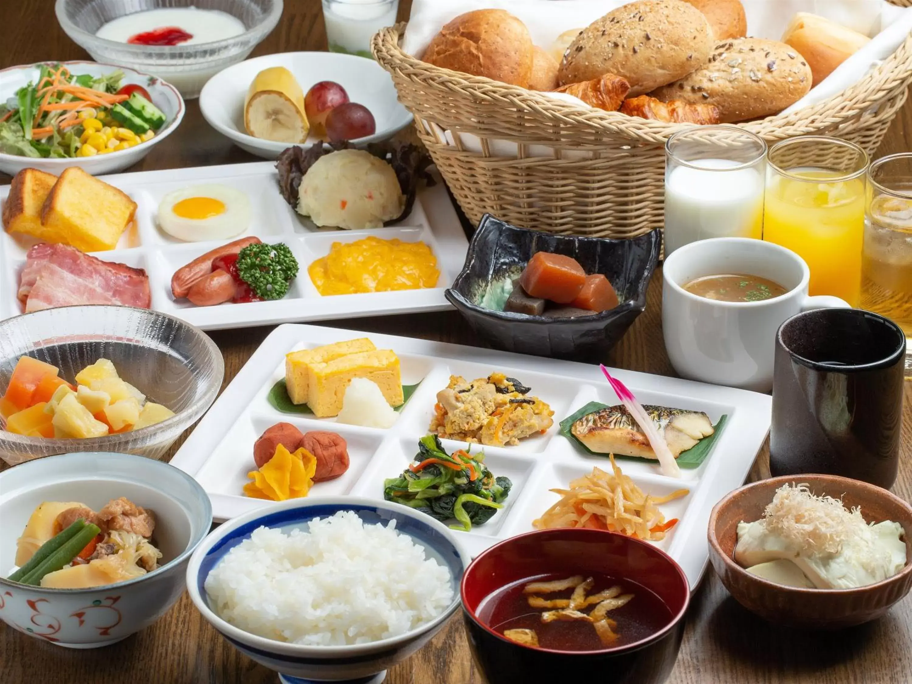 Buffet breakfast in APA Hotel Sendai-eki Itsutsubashi