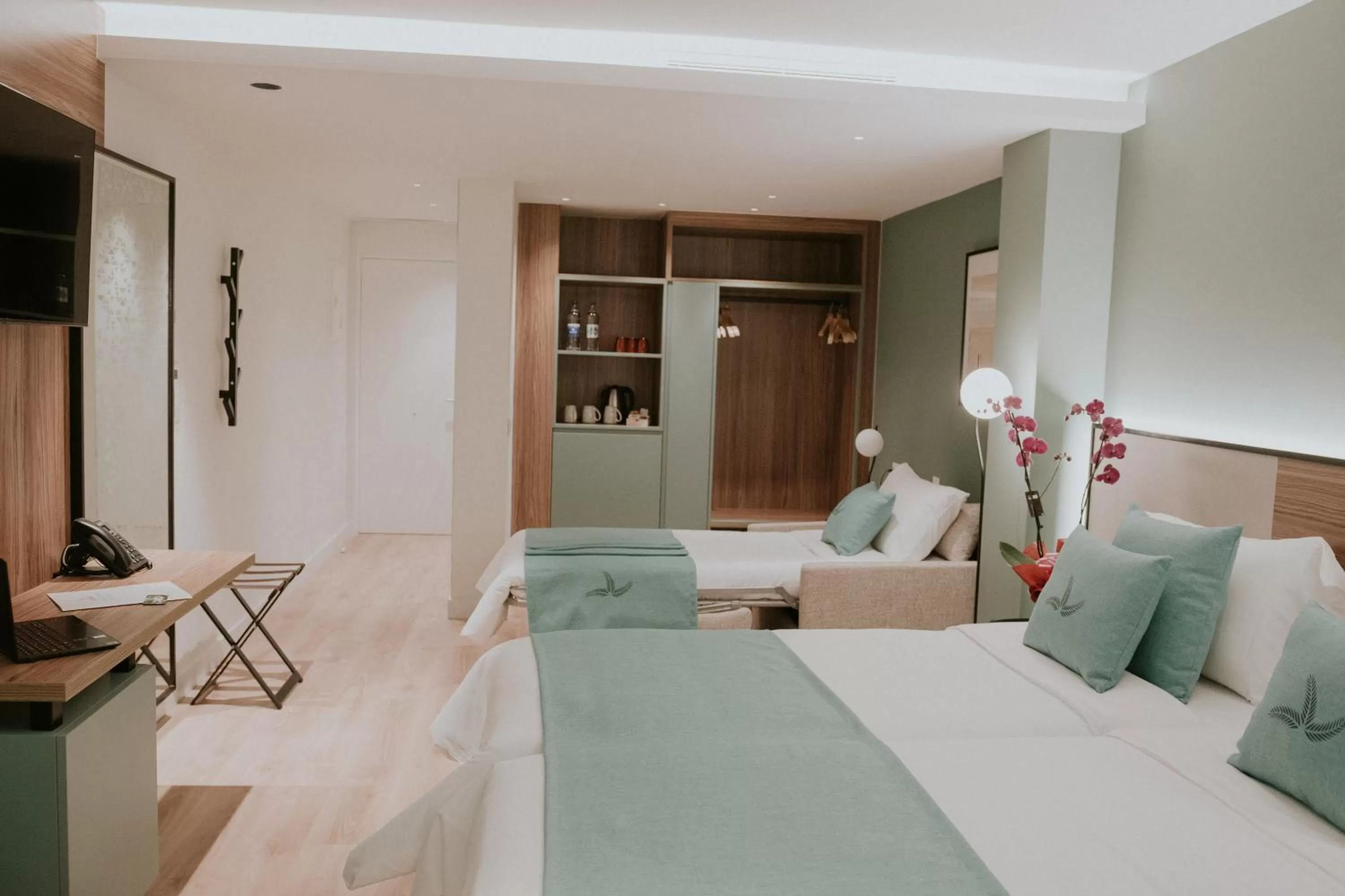 Bed in Catalina Plaza Hotel Sostenible