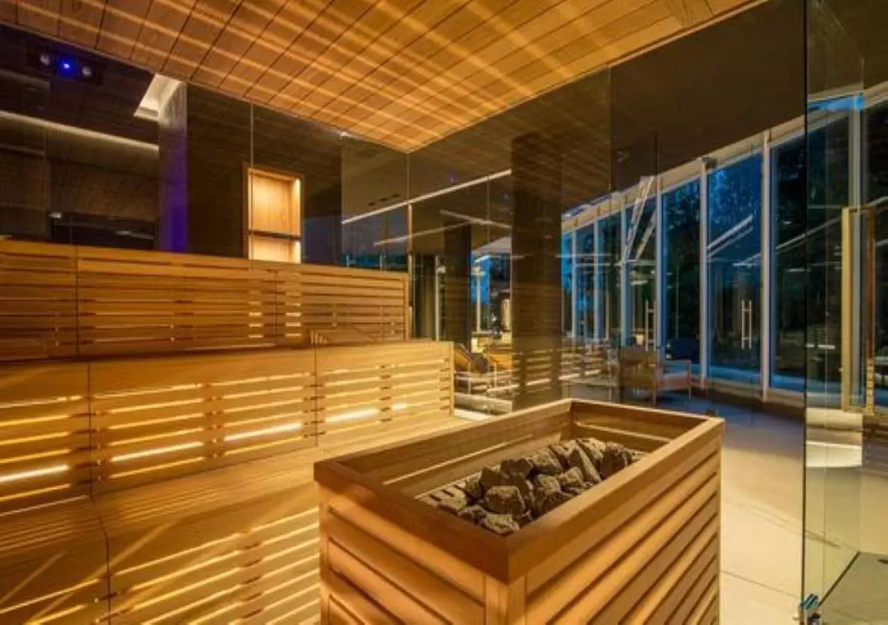 Sauna in Terme Preistoriche Resort & Spa