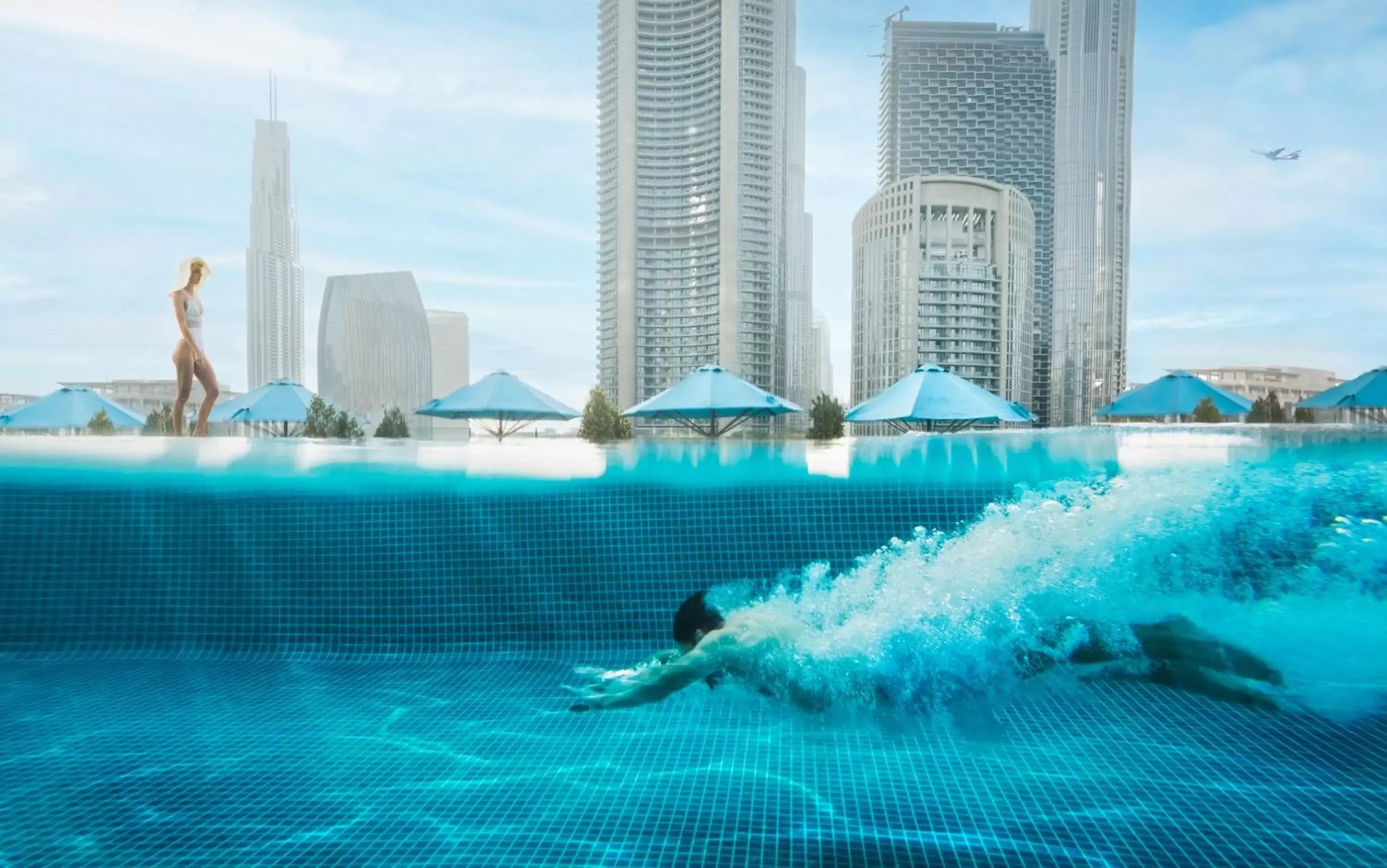 Nearby landmark, Swimming Pool in Sofitel Dubai Downtown