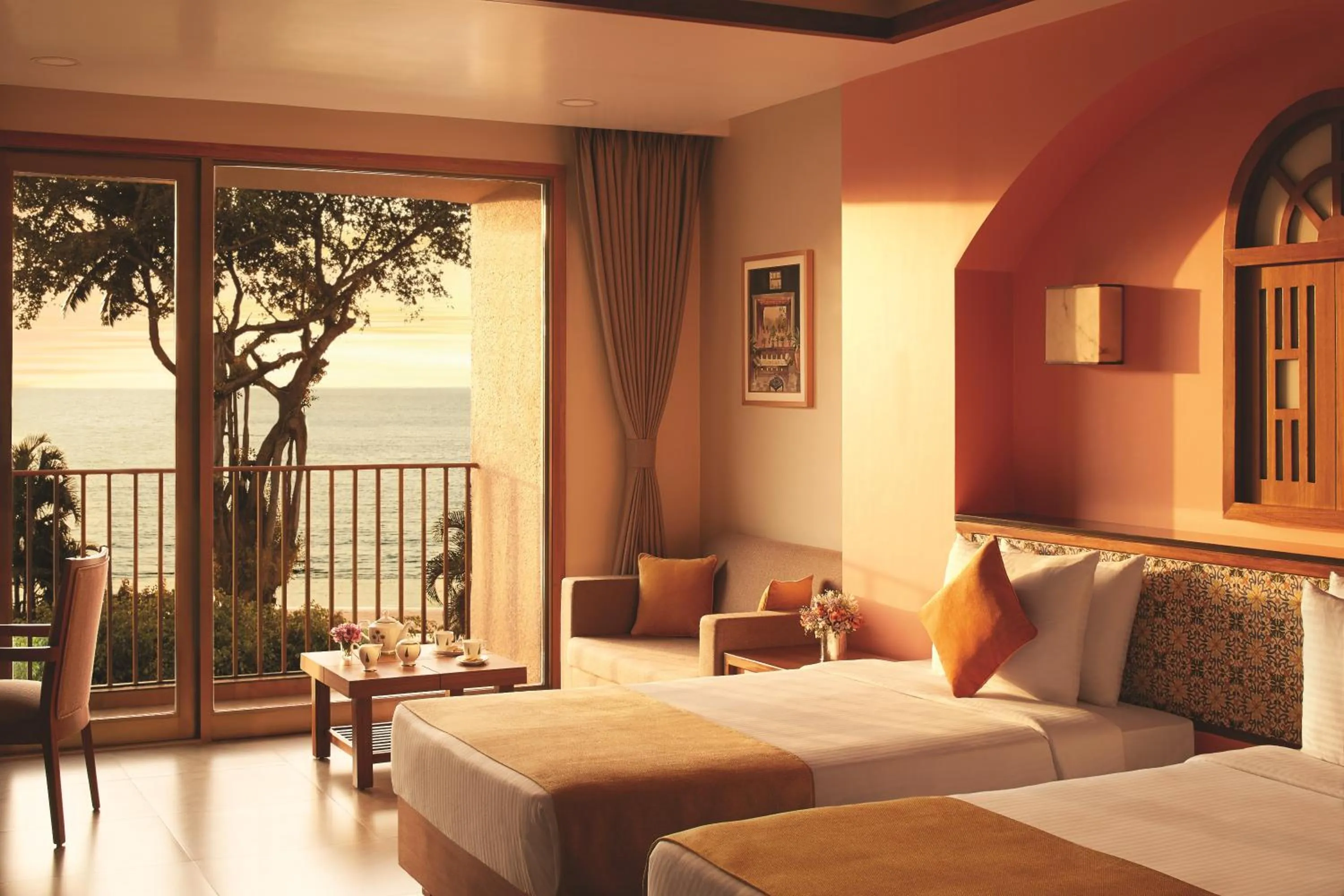 Bed in Taj Cidade de Goa Heritage, Goa