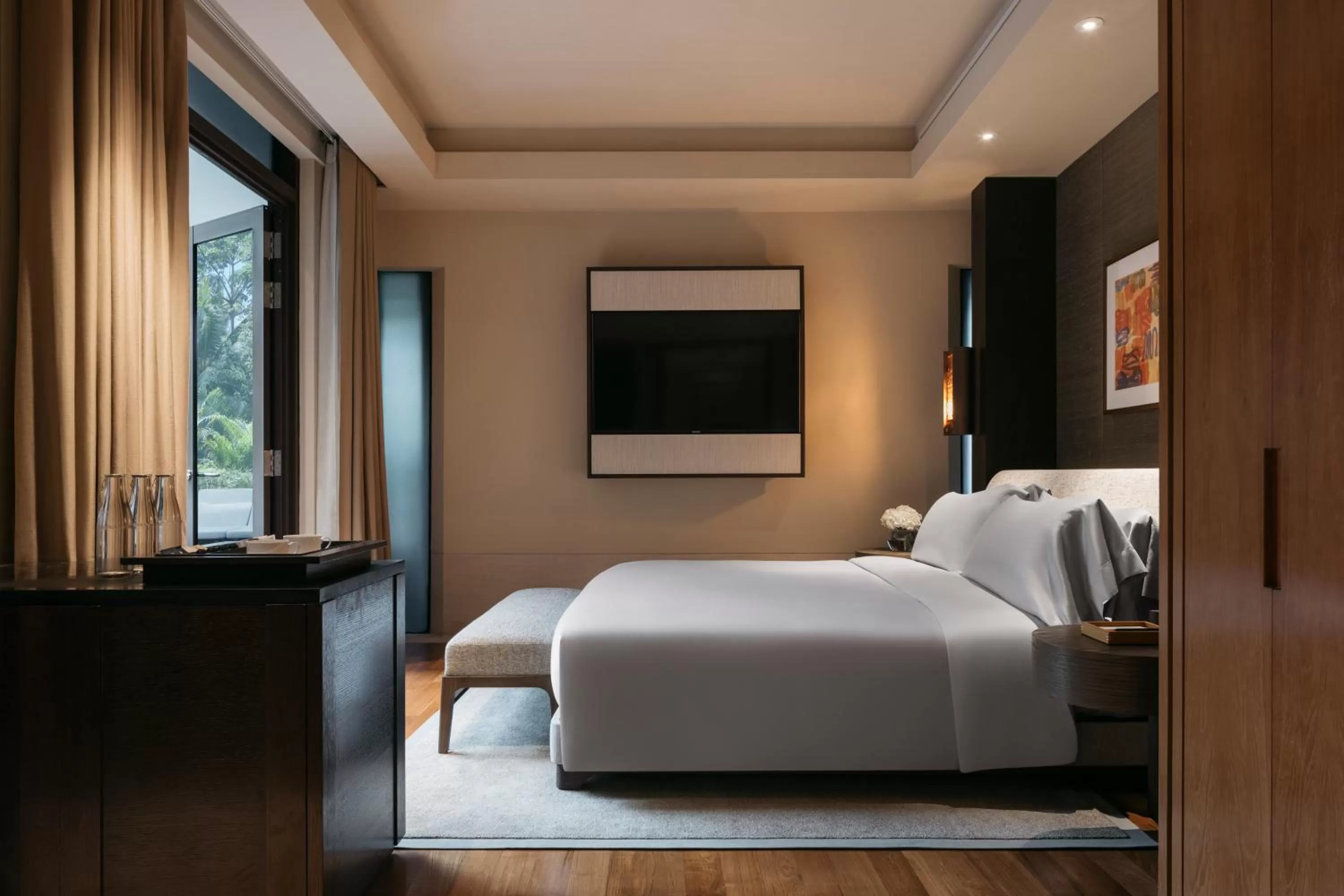 Bedroom, Bed in Capella Singapore