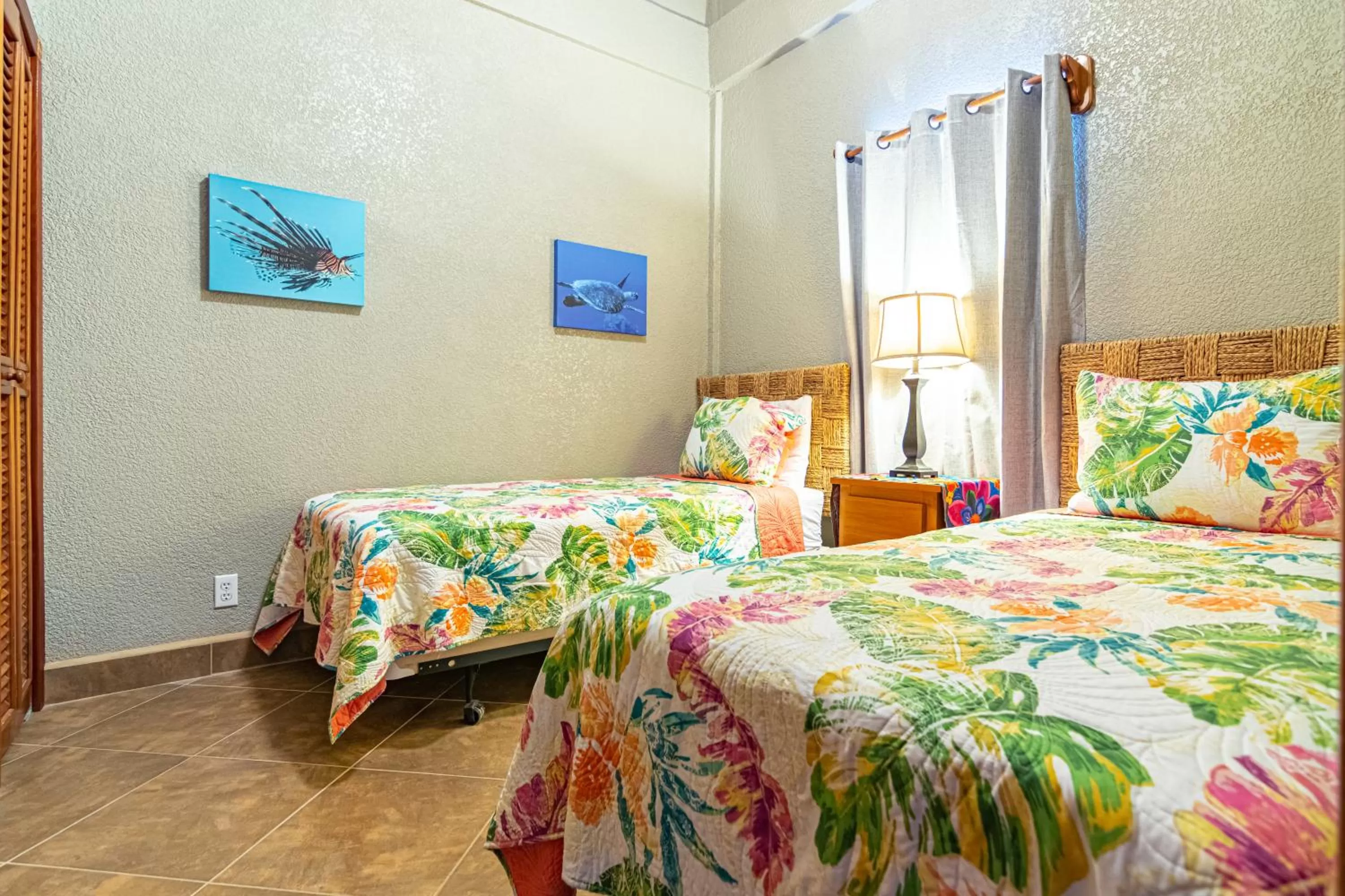 Bed in Lighthouse Beach Villas