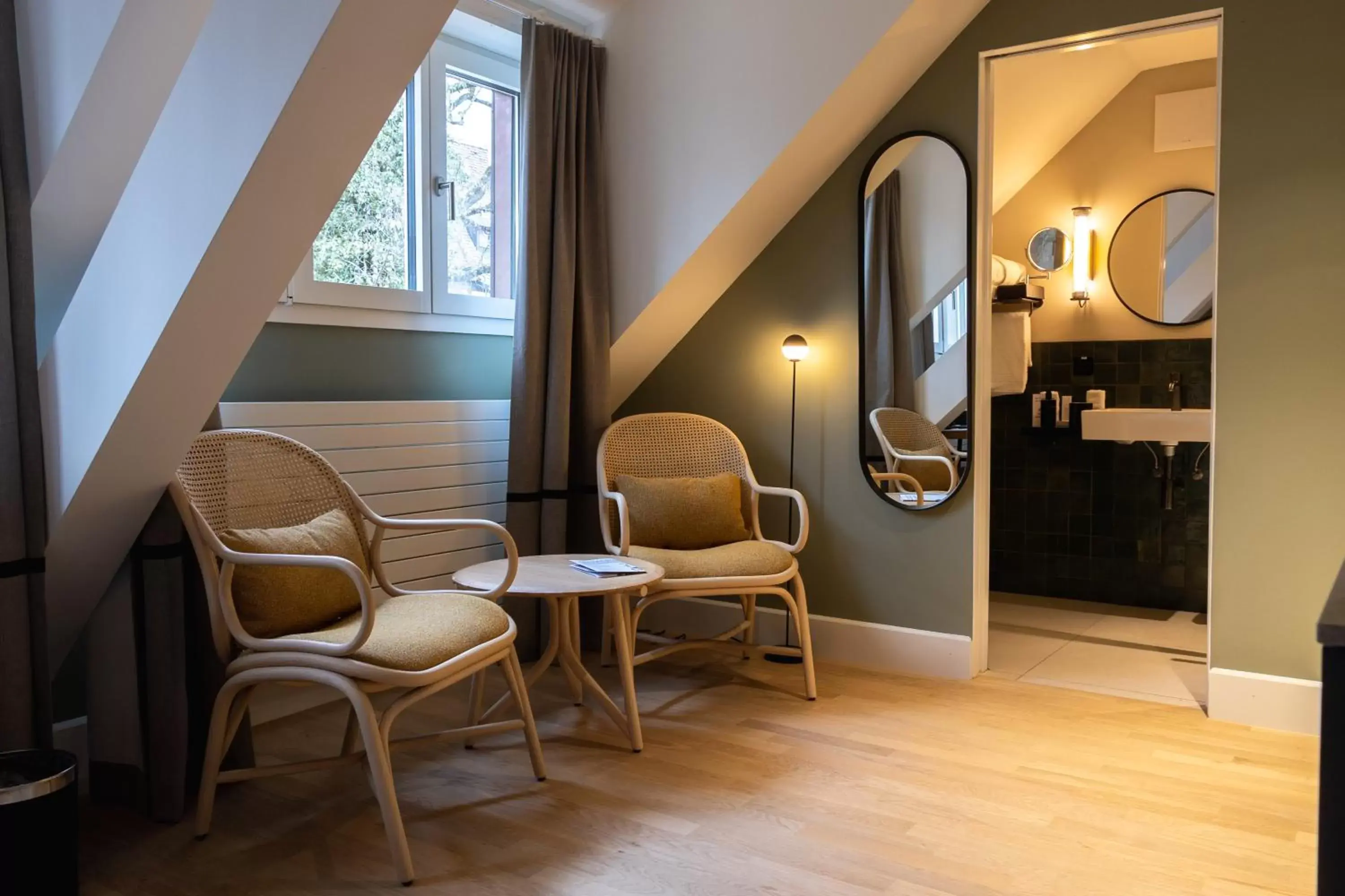 Bedroom, Seating Area in Boutique Hotel Waldhaus beider Basel