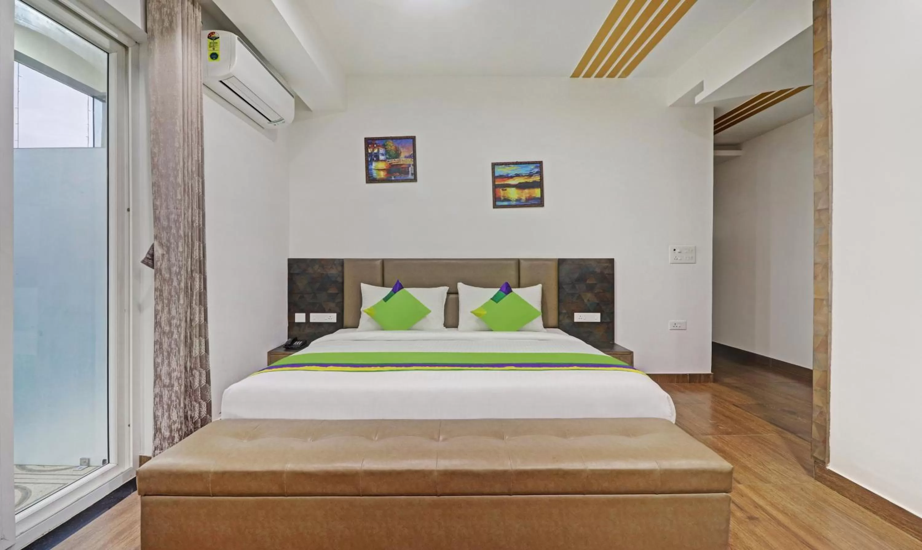 Bedroom, Bed in Treebo Kanopy Greens