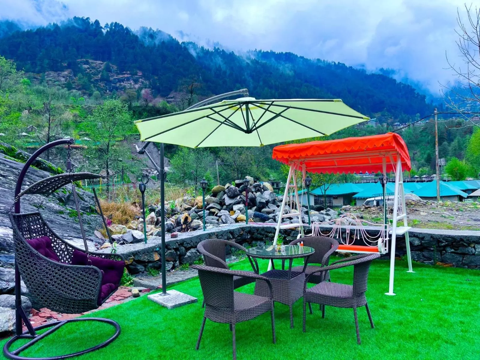 Swimming Pool in Himalayan Riverside Resort, Manali