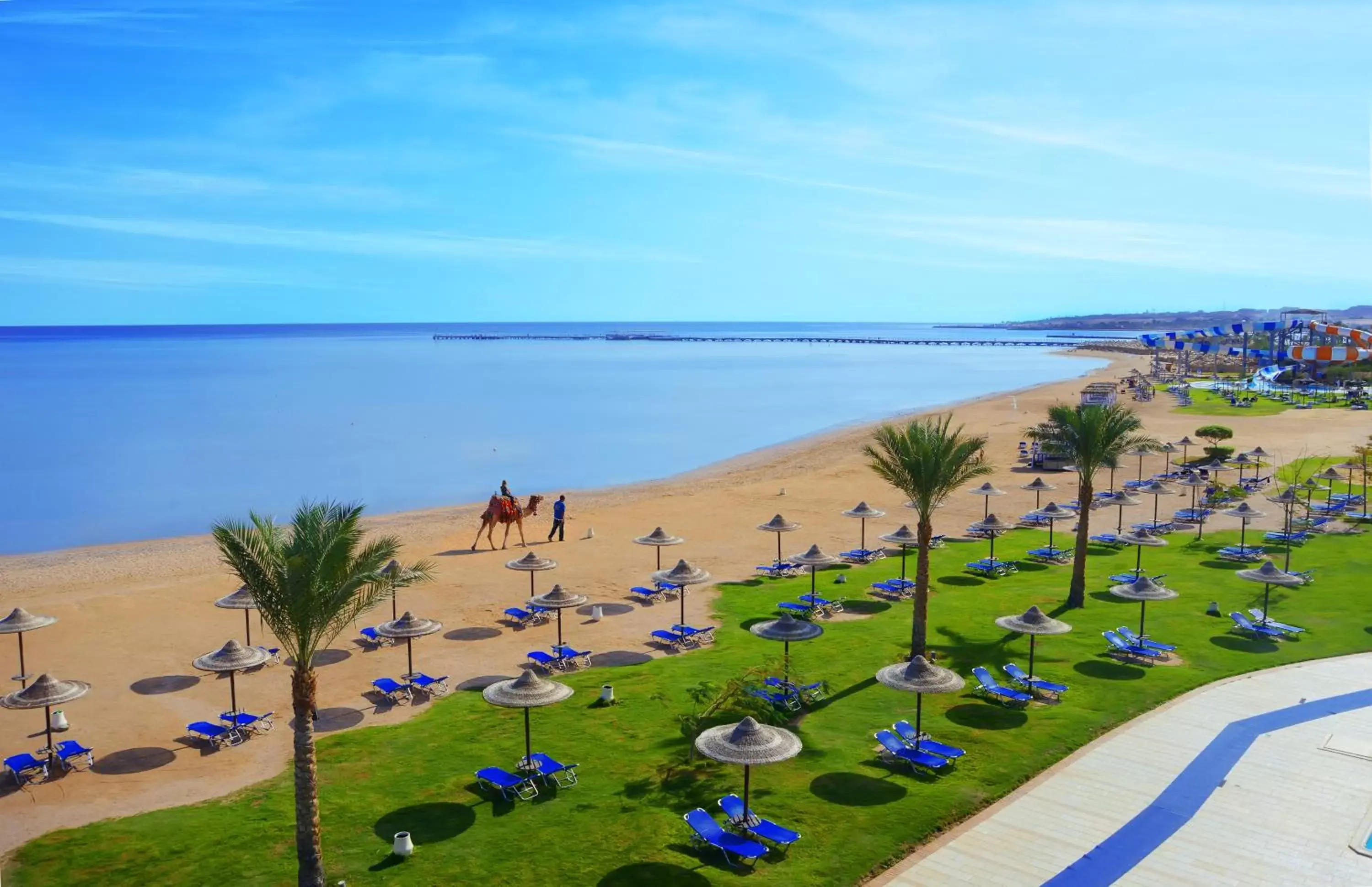 Beach, Sea View in Jaz Aquamarine Resort