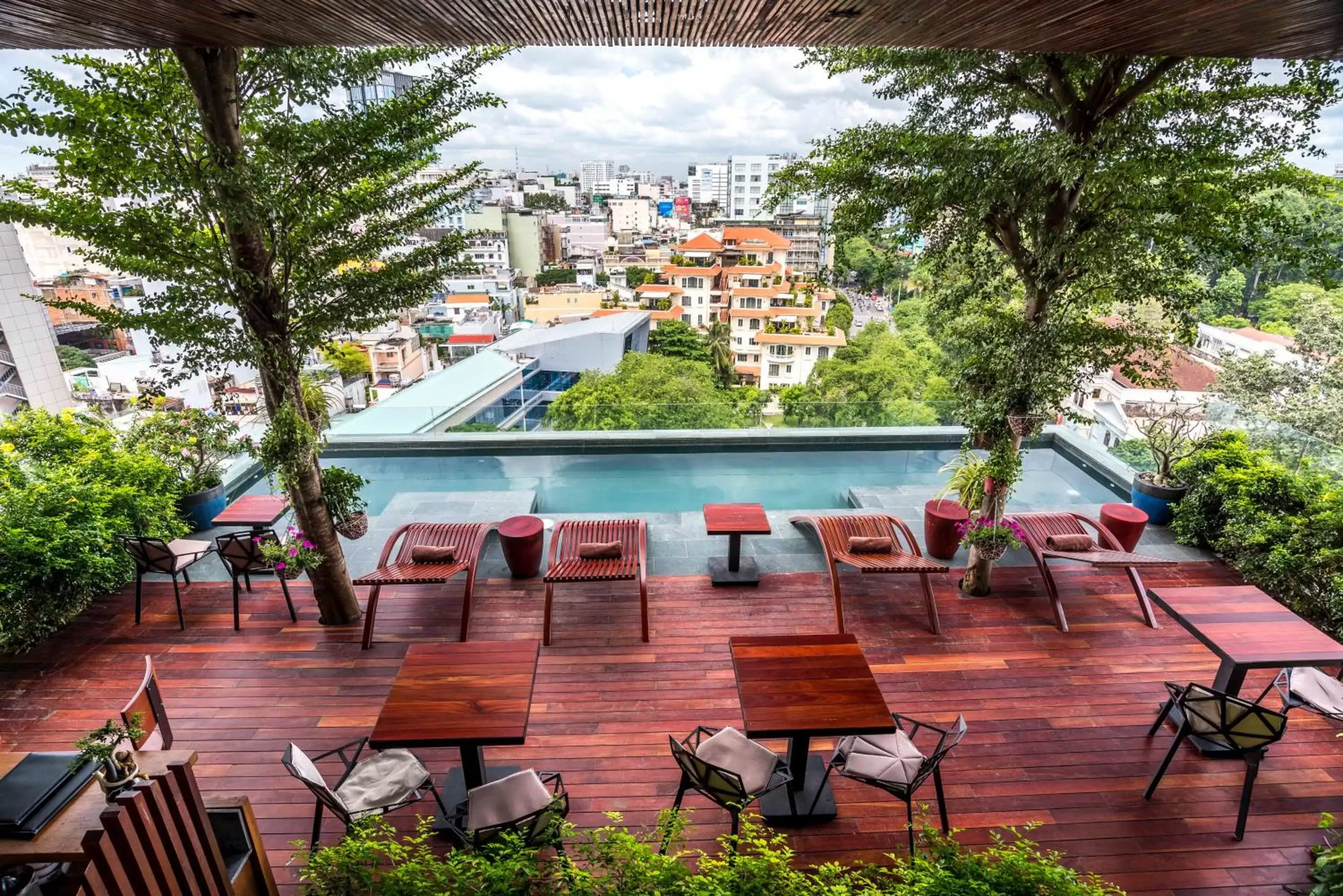Pool view in Silverland Yen Hotel