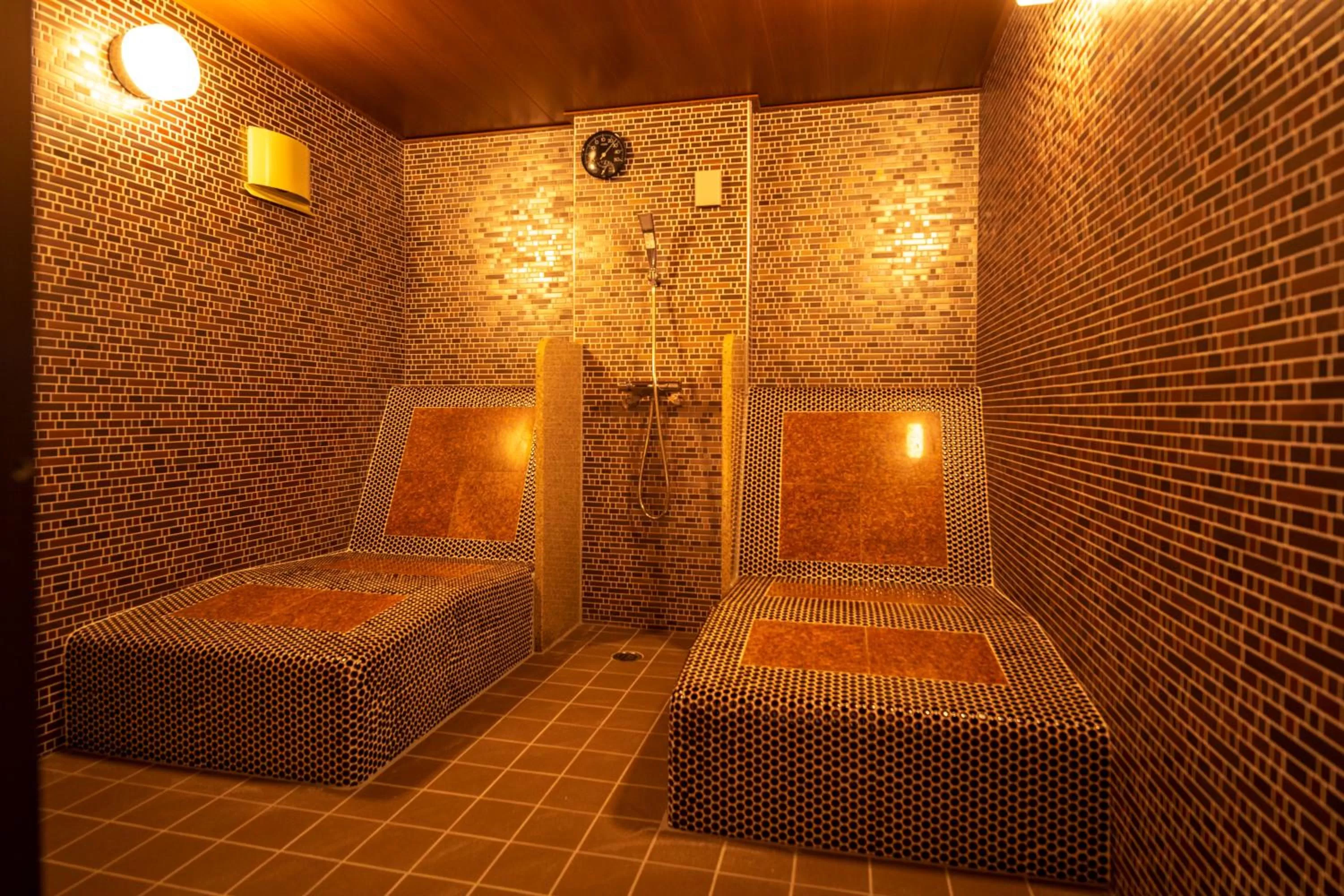 Steam room, Bed in La Vista Kirishima Hills