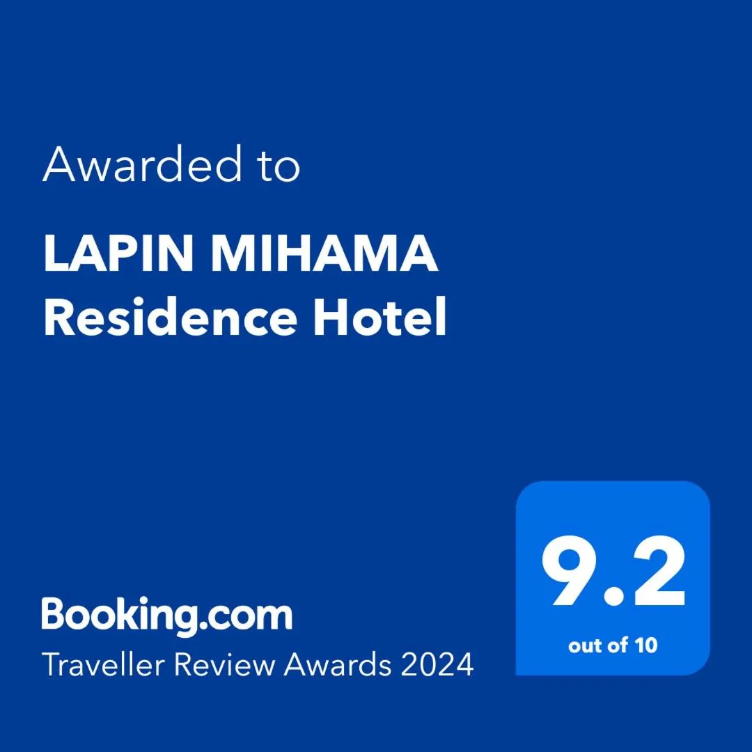 Certificate/Award in LAPIN MIHAMA Residence Hotel