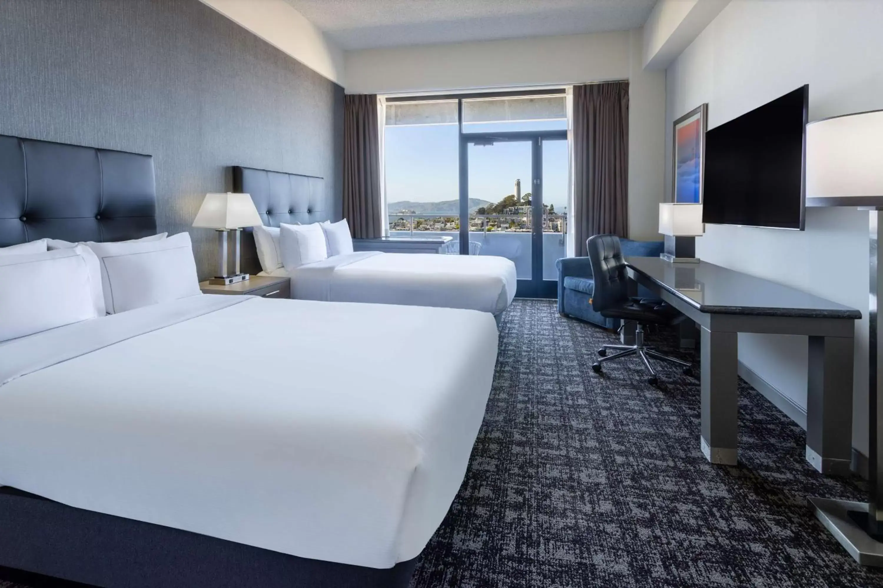 Bedroom, Bed in Hilton San Francisco Financial District Bedroom, Bed in Hilton San Francisco Financial District