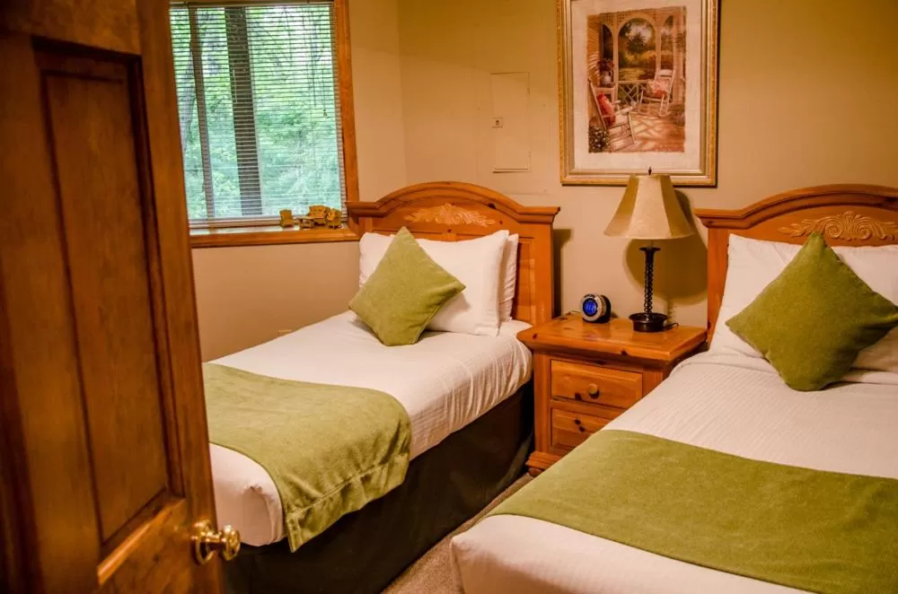 Bed in Asheville Cabins of Willow Winds