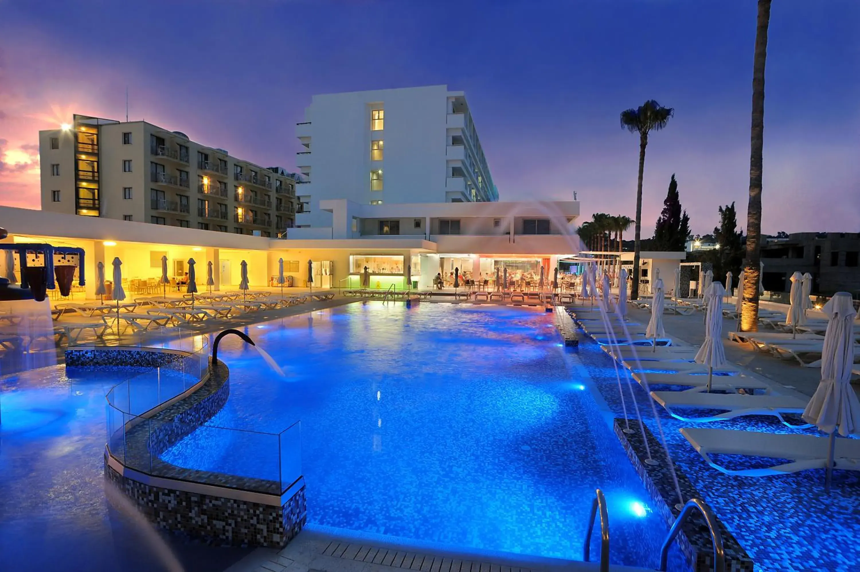 Night, Swimming Pool in Nelia Beach Hotel & Spa