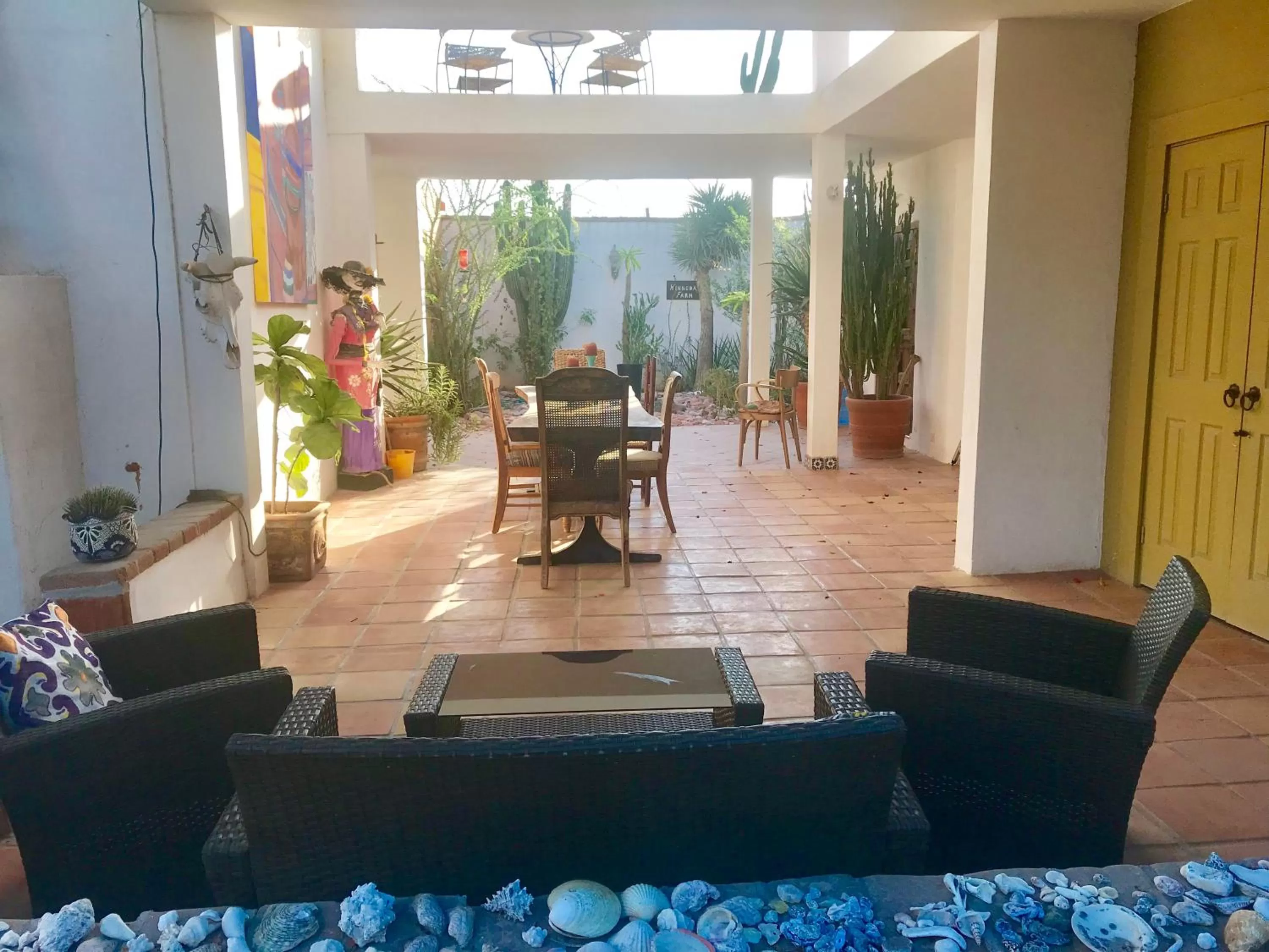 Communal lounge/ TV room in Casa Xochitl