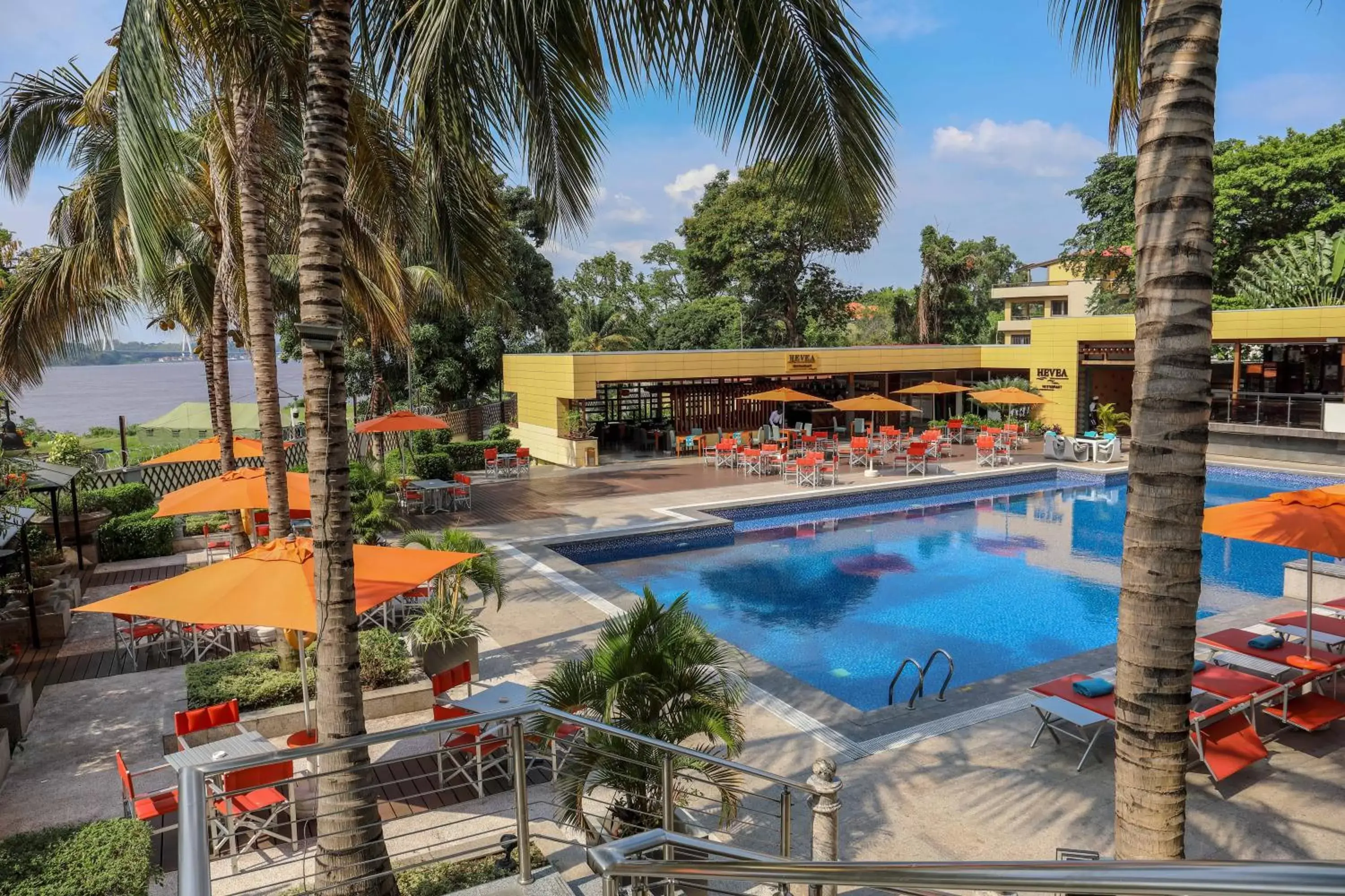 Restaurant/places to eat, Swimming Pool in Fleuve Congo Hotel By Blazon Hotels