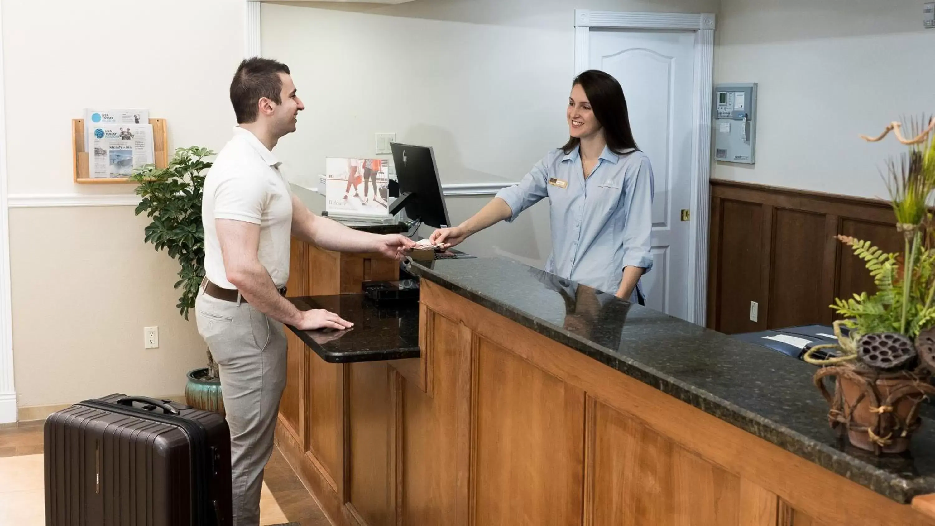 Property building, Lobby/Reception in Candlewood Suites Saint Joseph - Benton Harbor, an IHG Hotel