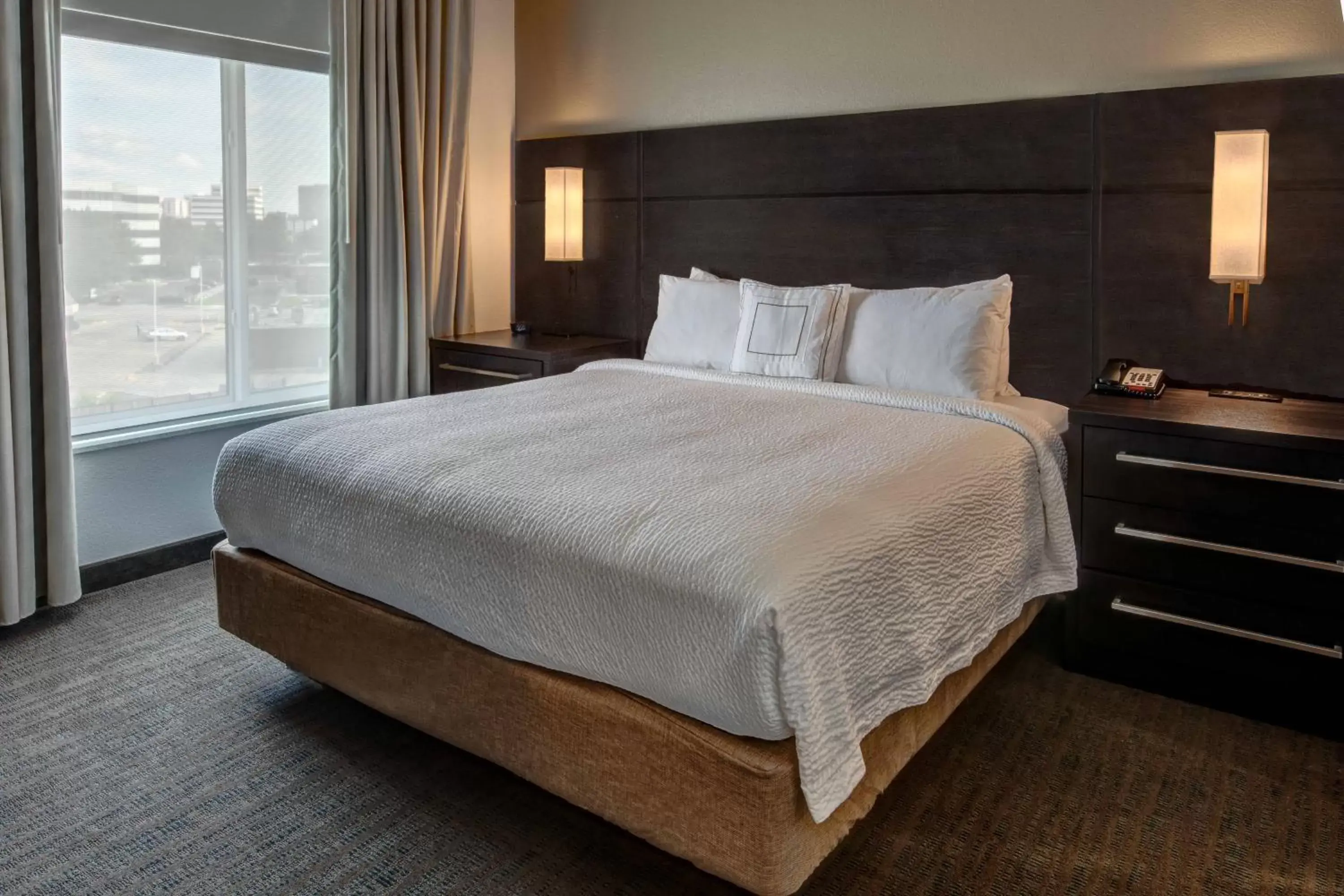 Bedroom, Bed in Residence Inn by Marriott Tulsa Midtown
