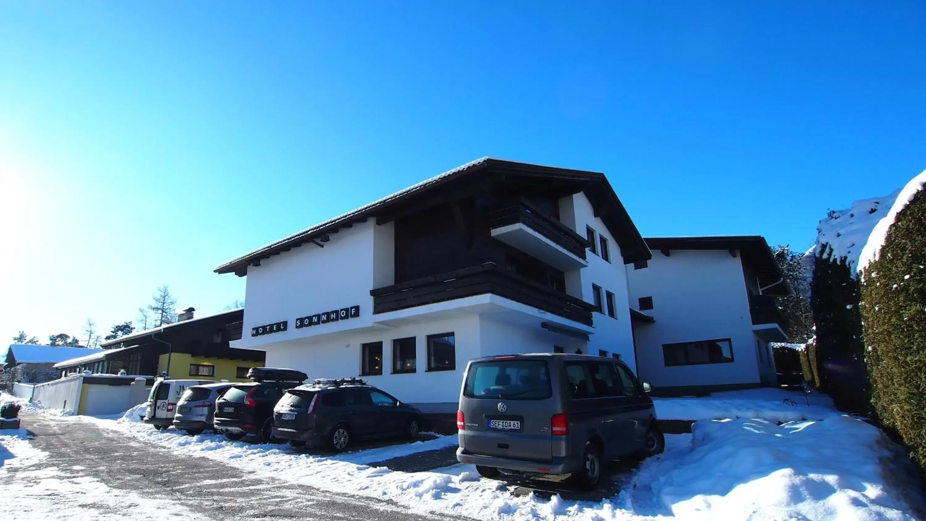 Property building, Winter in Hotel Sonnhof