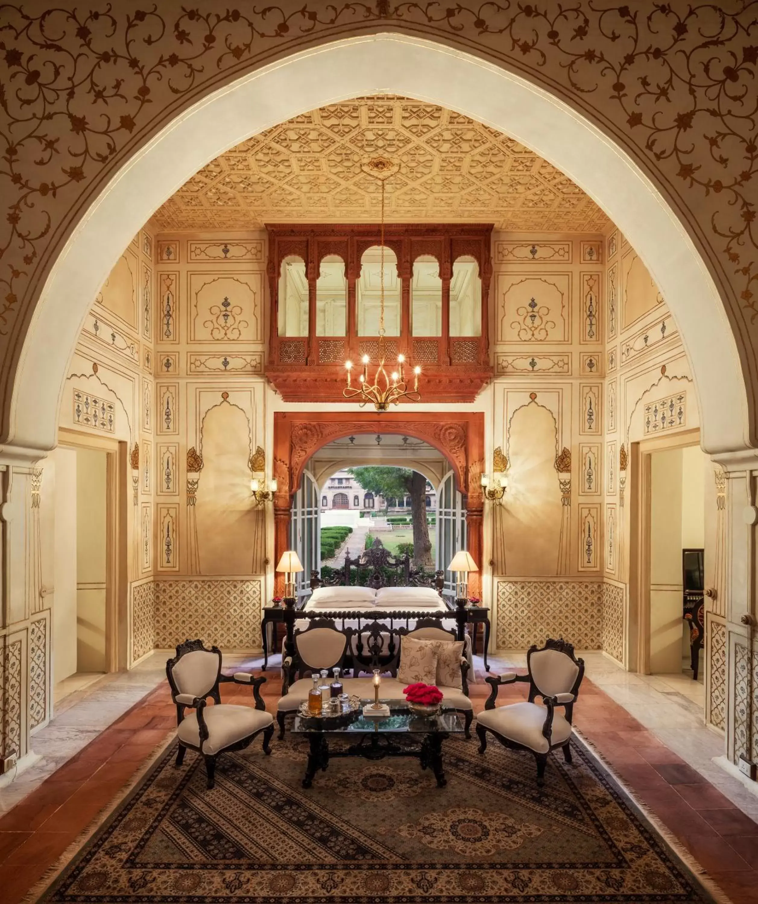 Seating area in The Laxmi Niwas Palace