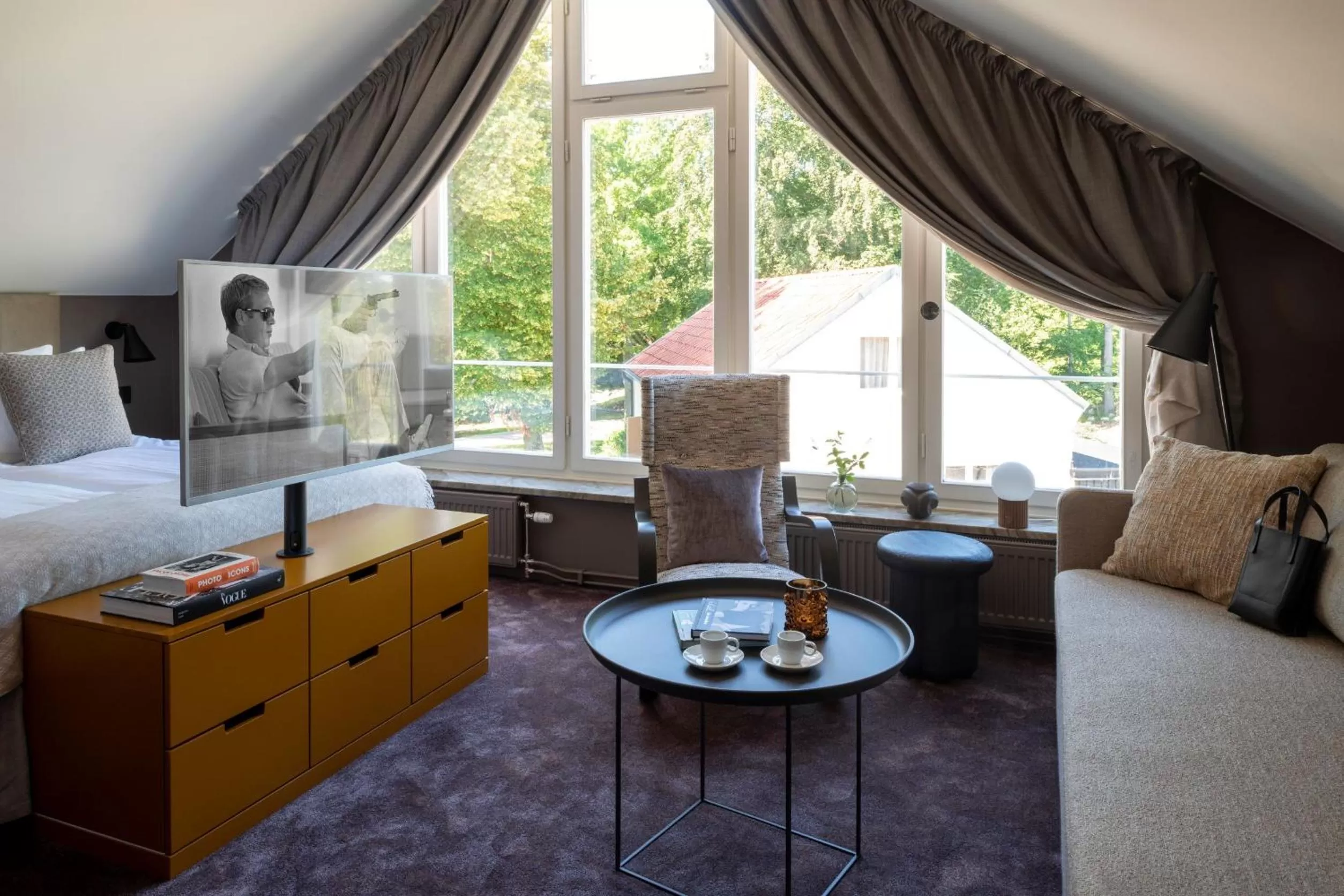 Living room, Bed in Villa Lovik