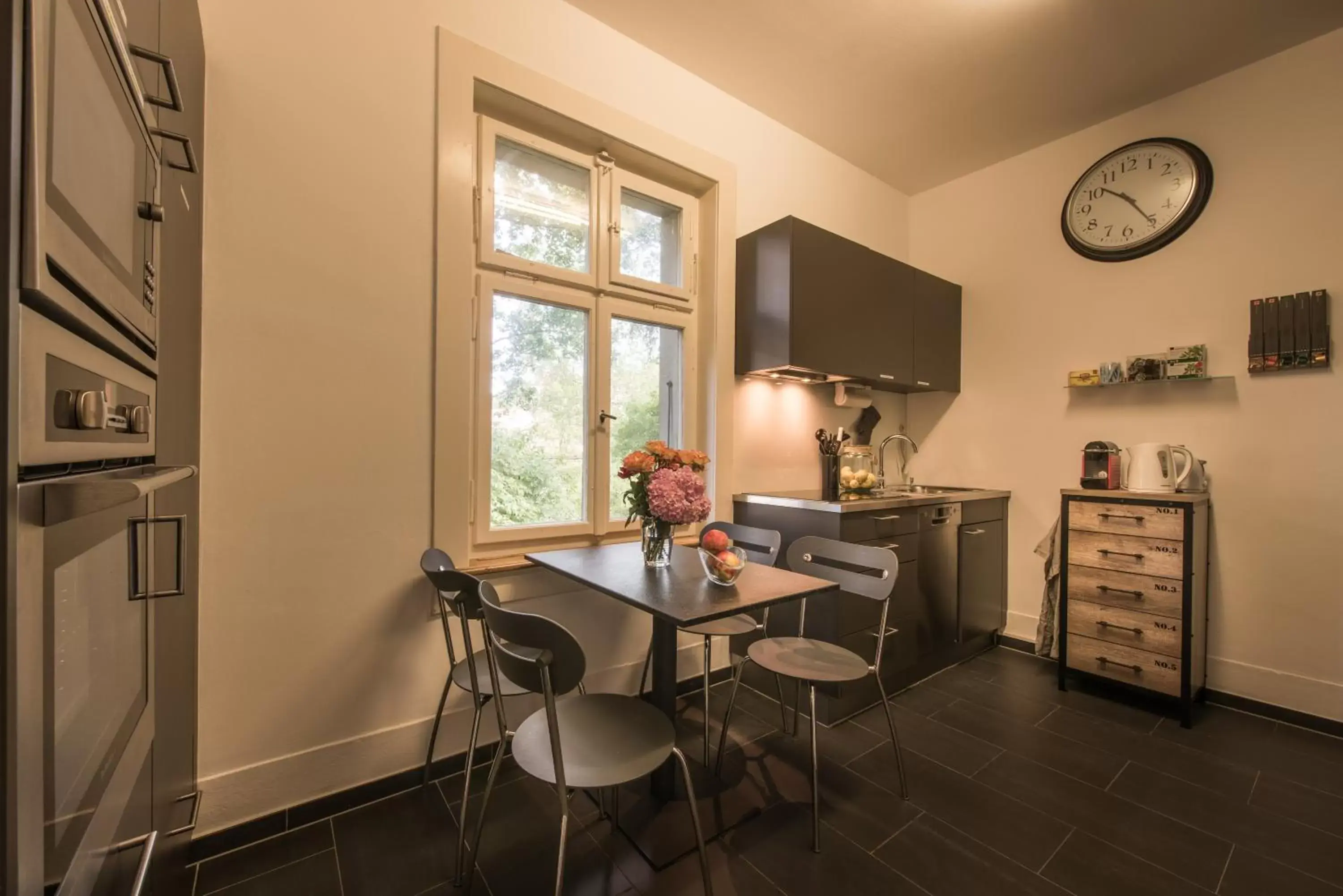 Communal kitchen, Dining Area in Max Aviation Villa & Apartments