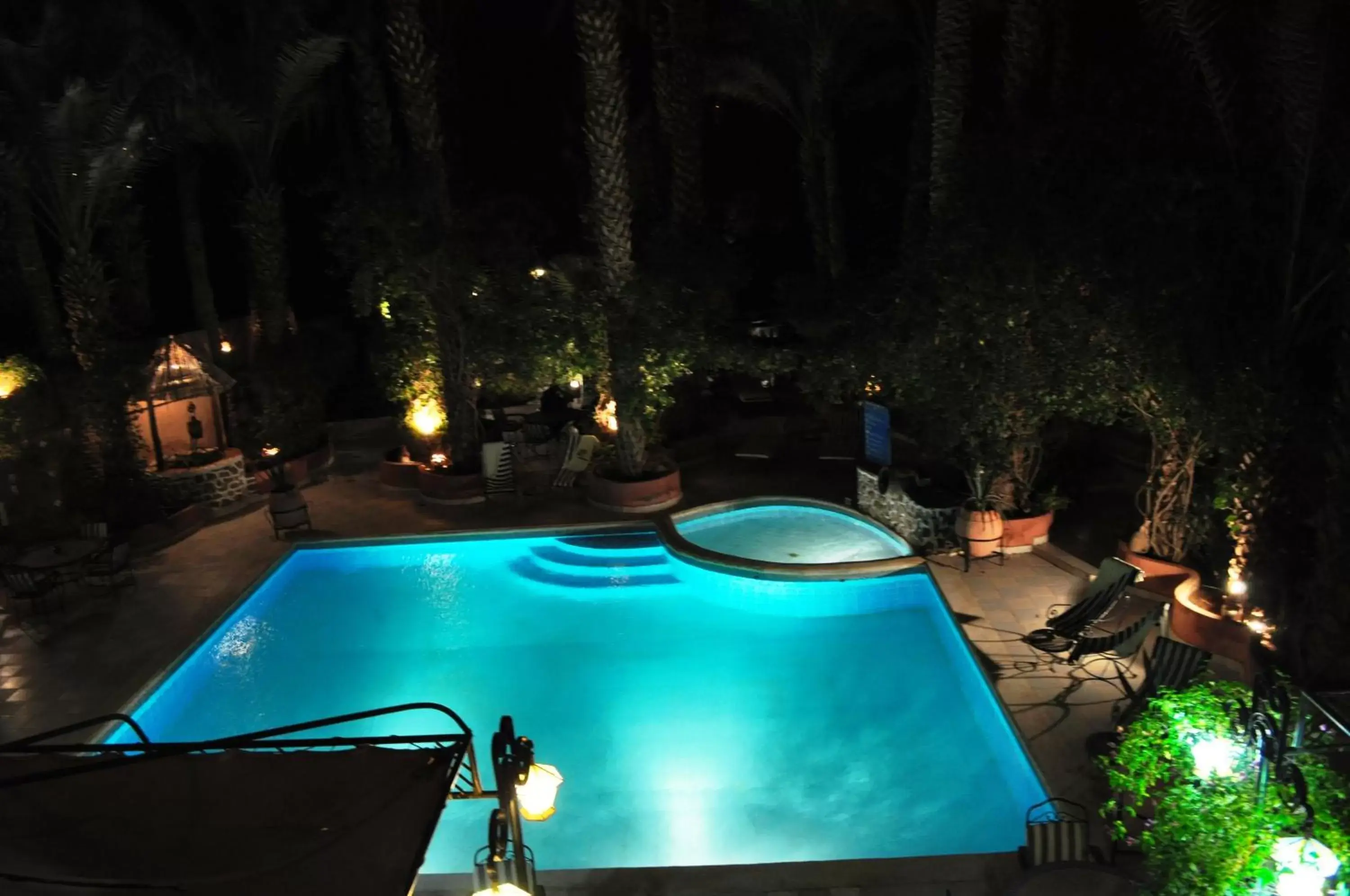 Night, Pool View in Kasbah Sirocco