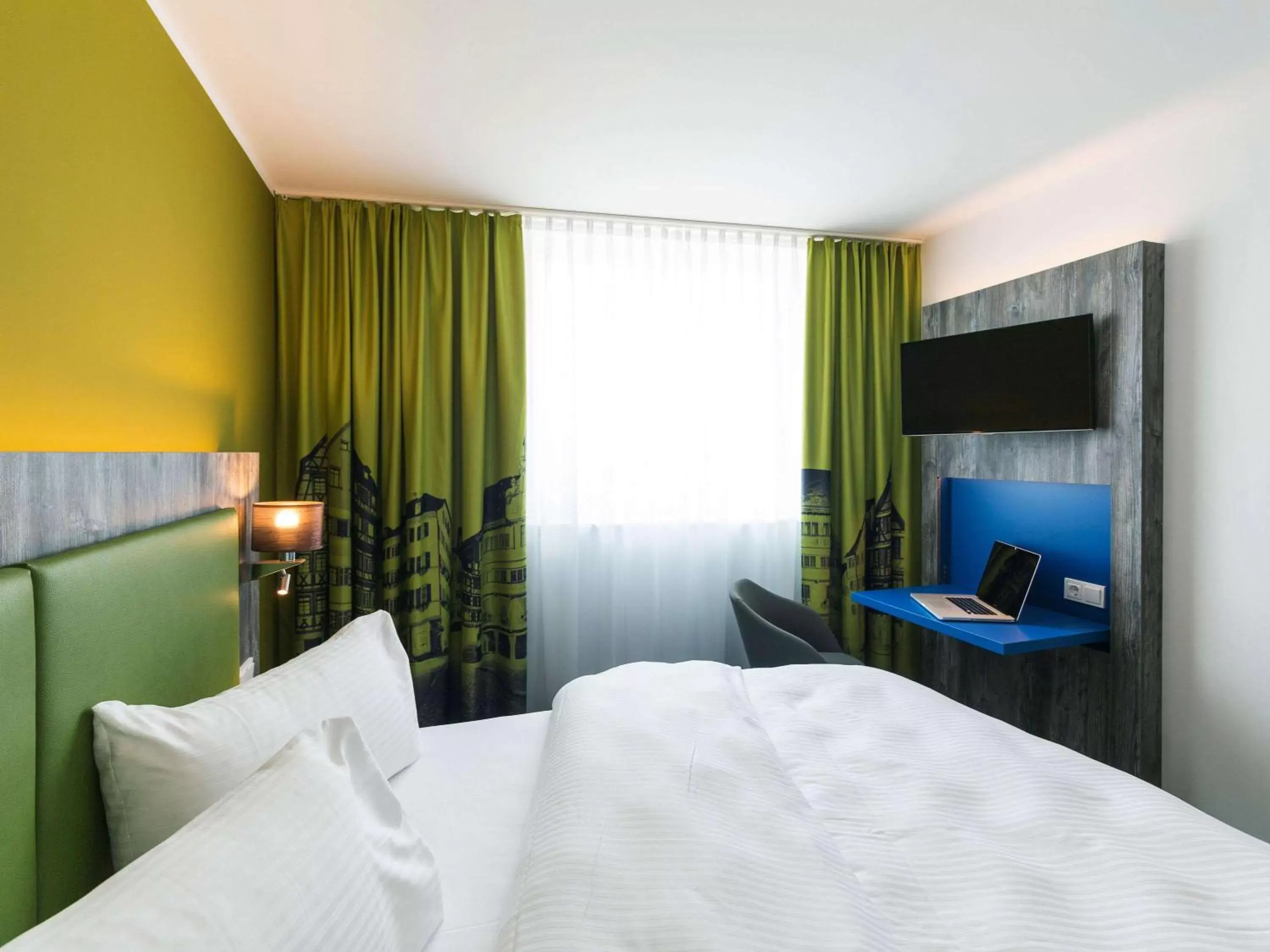 Bedroom, Bed in ibis Styles Tuebingen