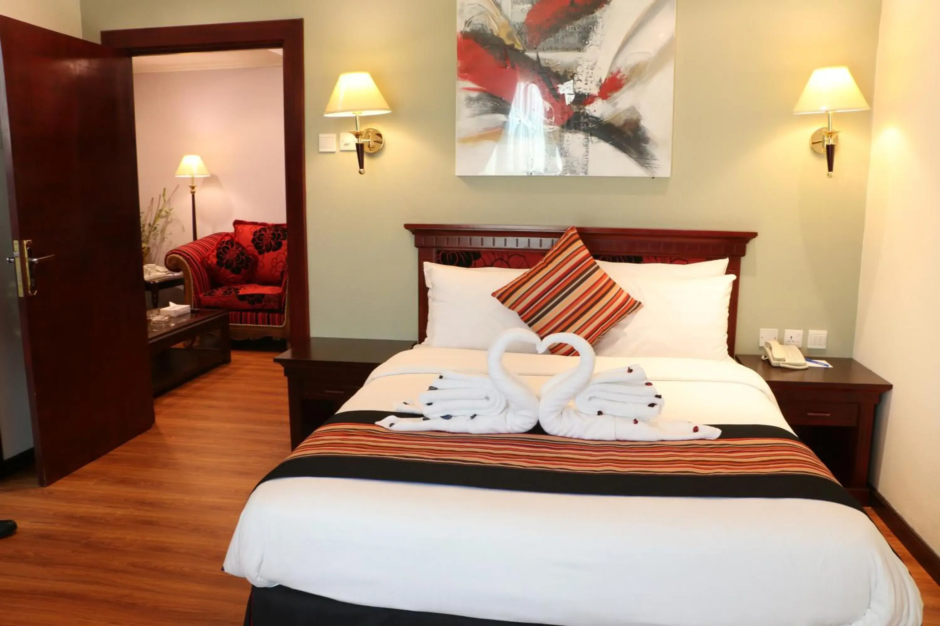 Bed in Pars International Hotel