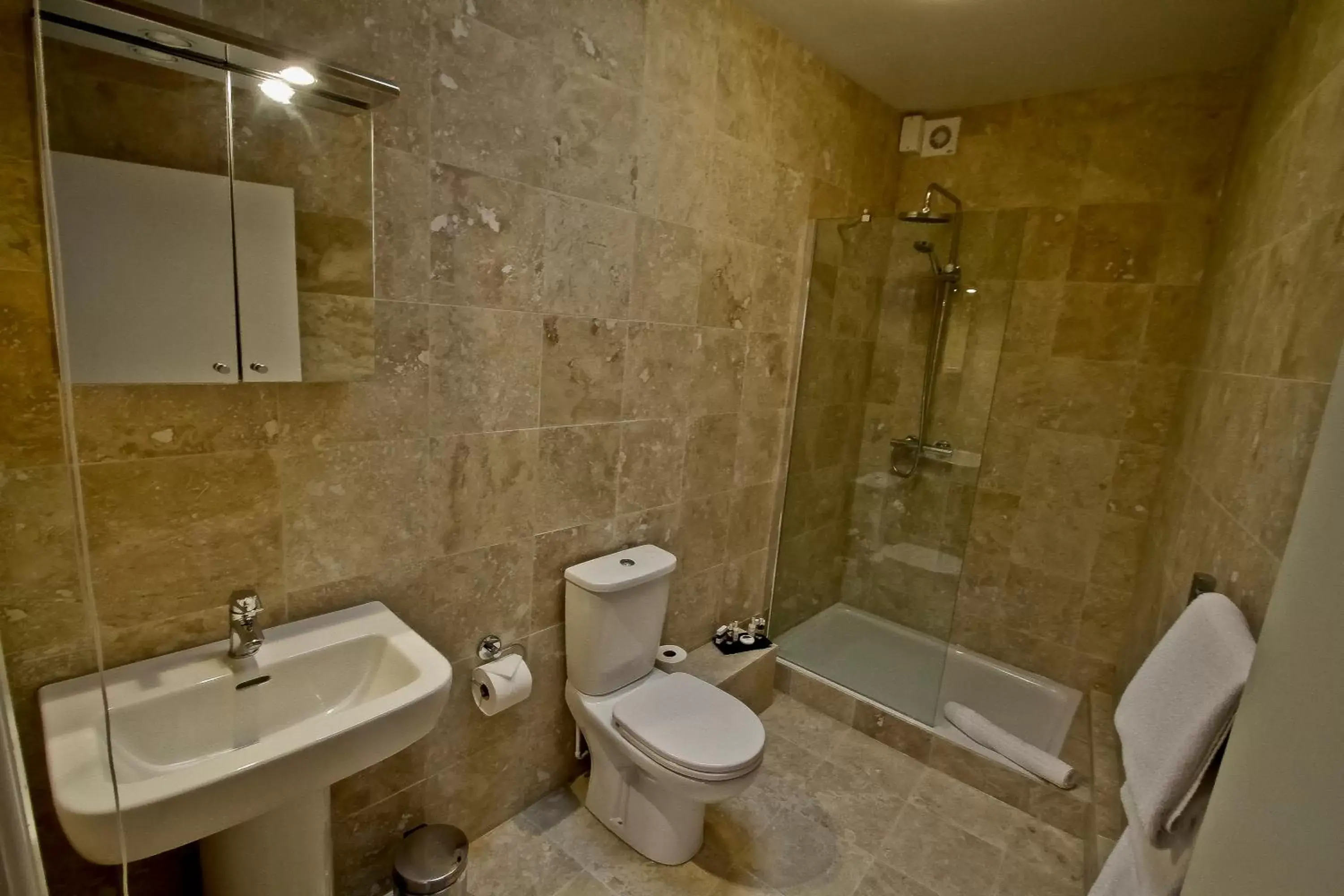 Shower, Bathroom in The Saracens Head Hotel