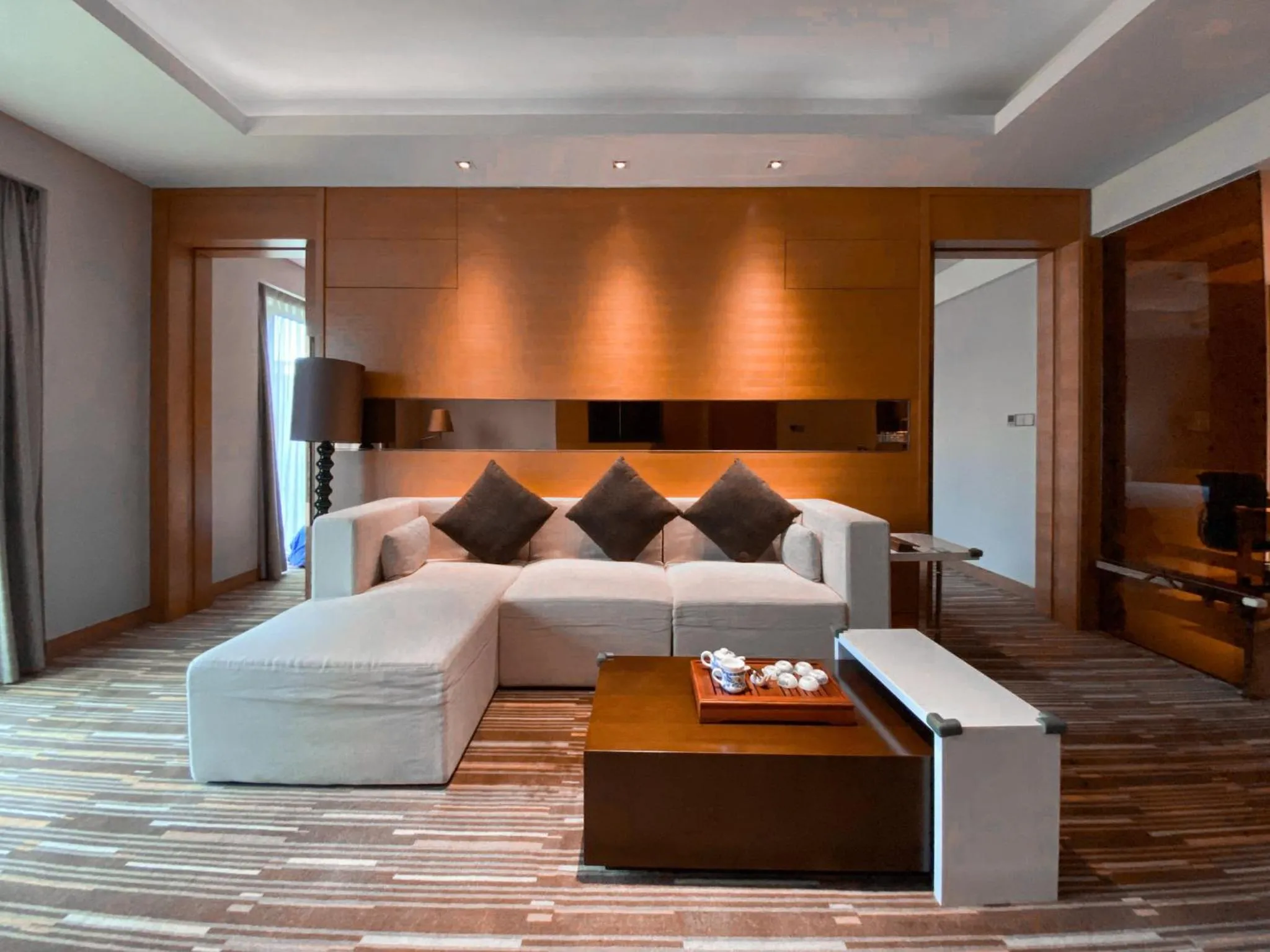 Photo of the whole room in Junluxe Hotel Guangzhou Science City-Free Shuttle Bus Service to Guangzhou Canton Fair