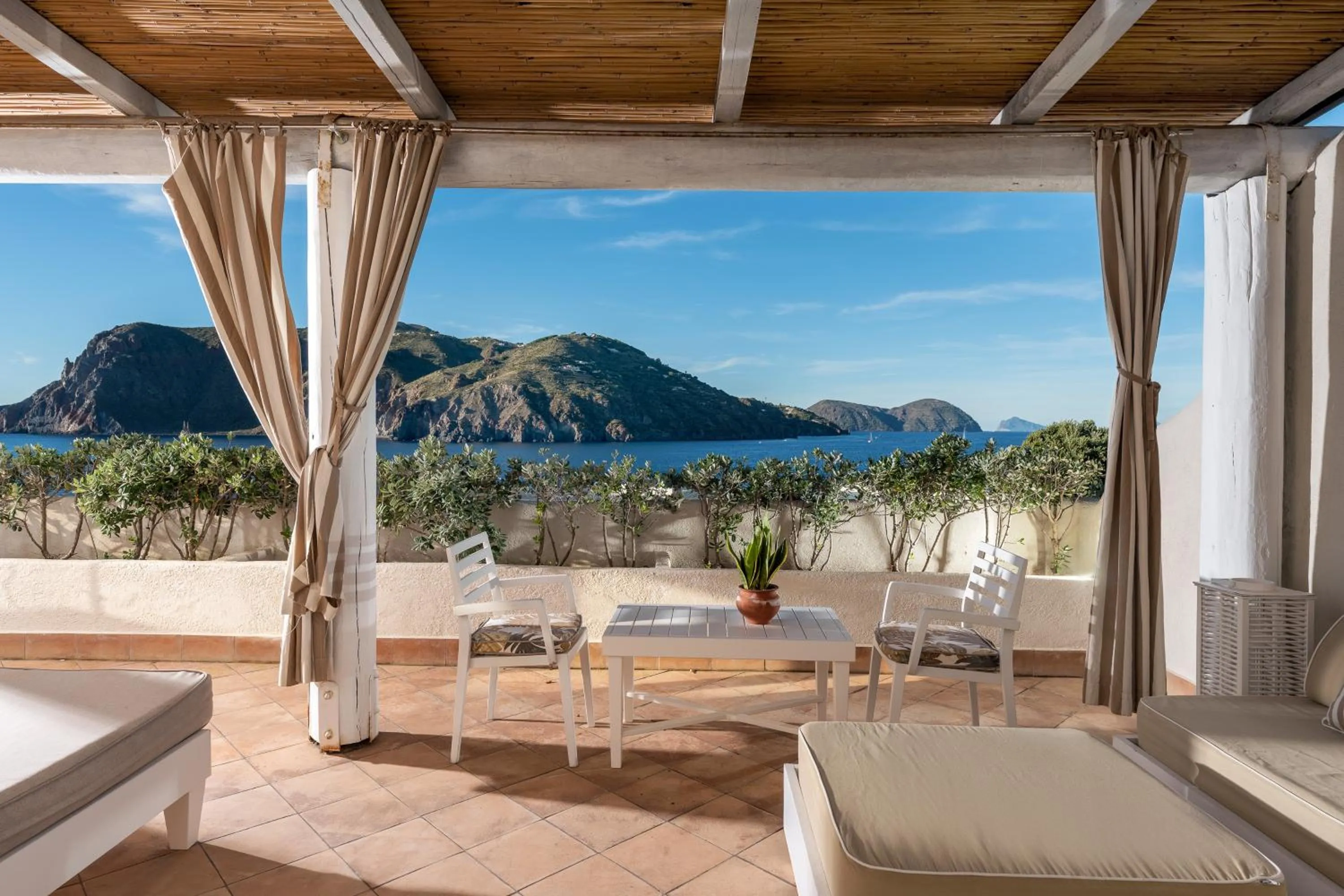 Balcony/Terrace in Therasia Resort Sea and SPA - The Leading Hotels of the World