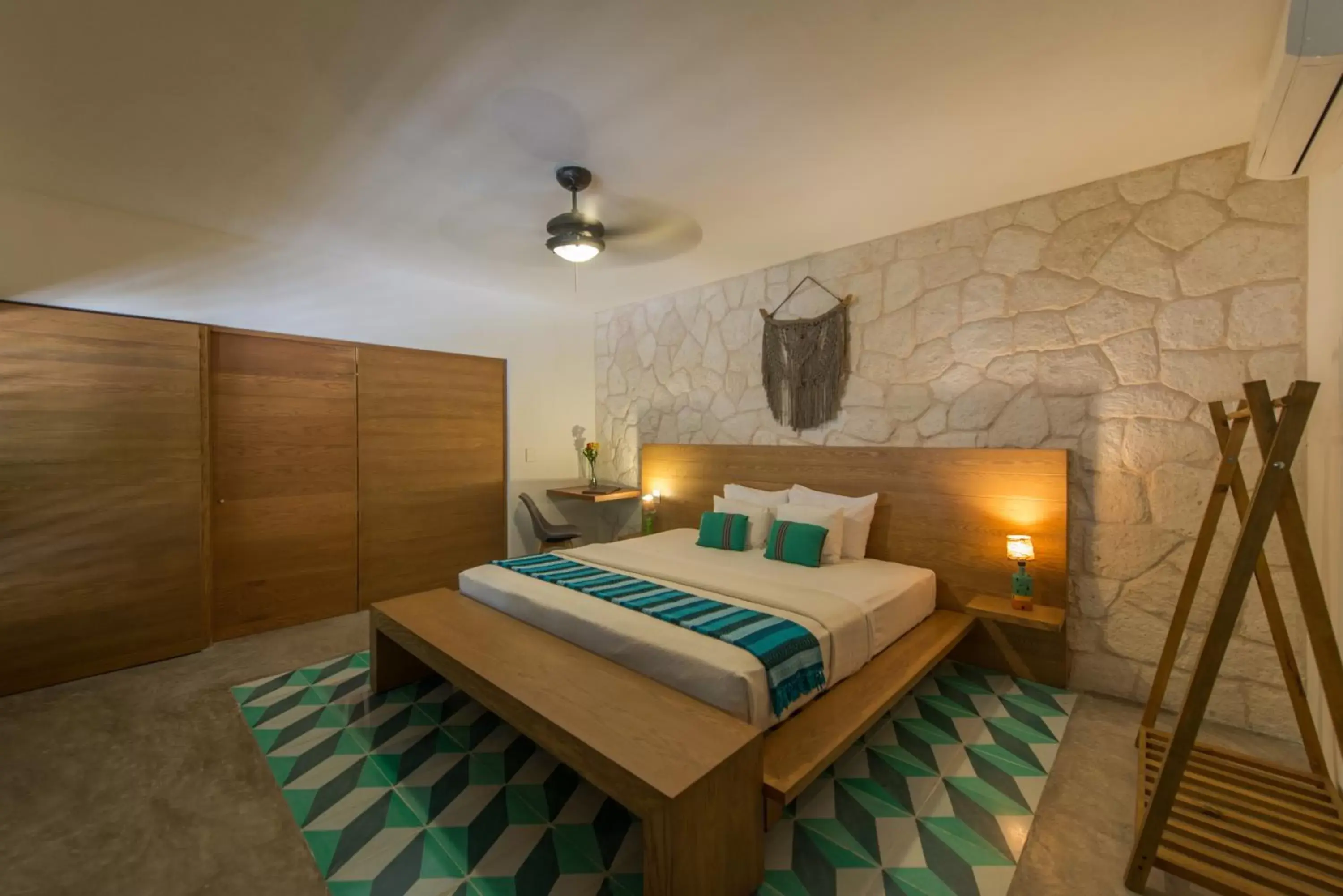 Bed in Prana Boutique Hotel Tulum