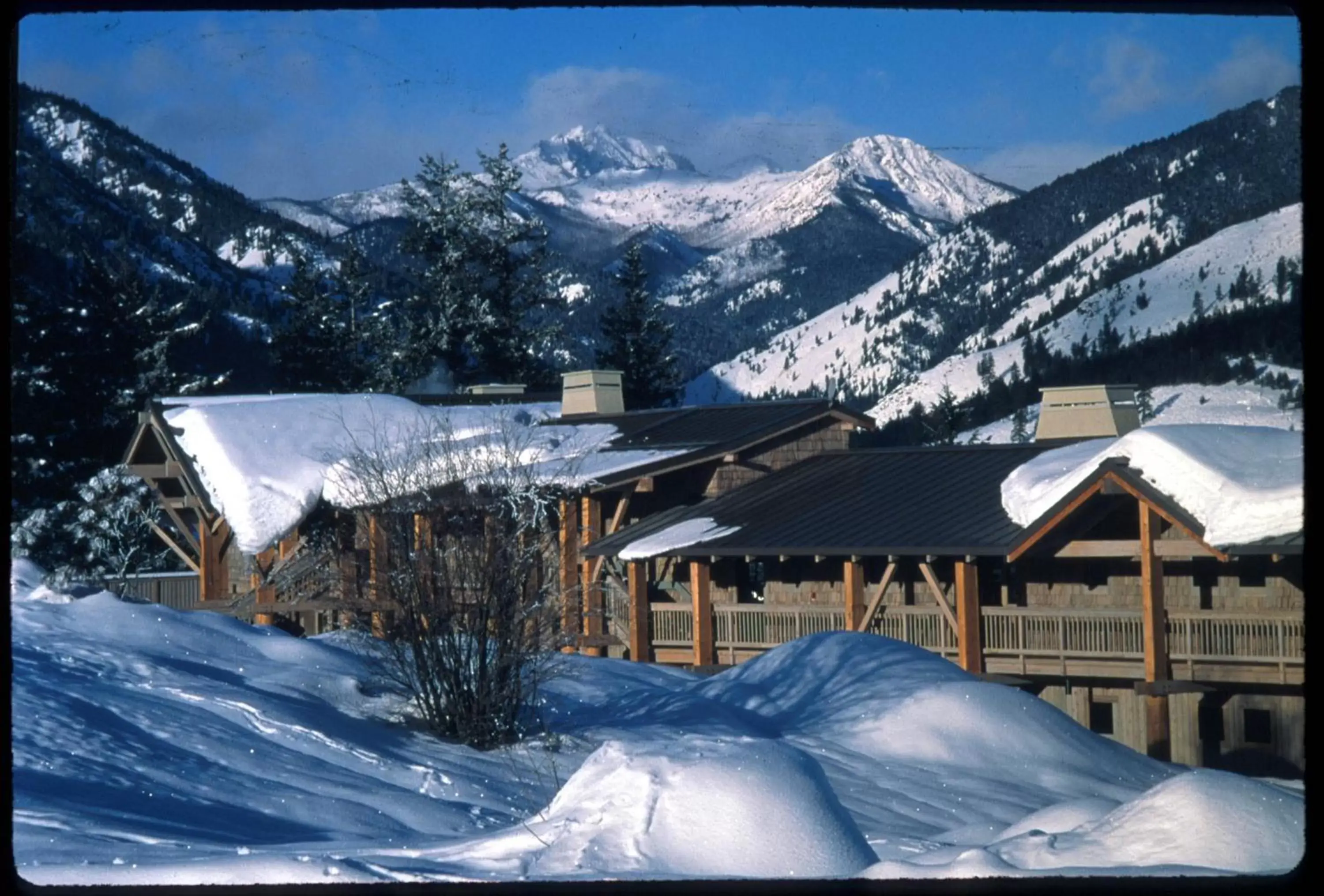 Property building, Winter in Sun Mountain Lodge