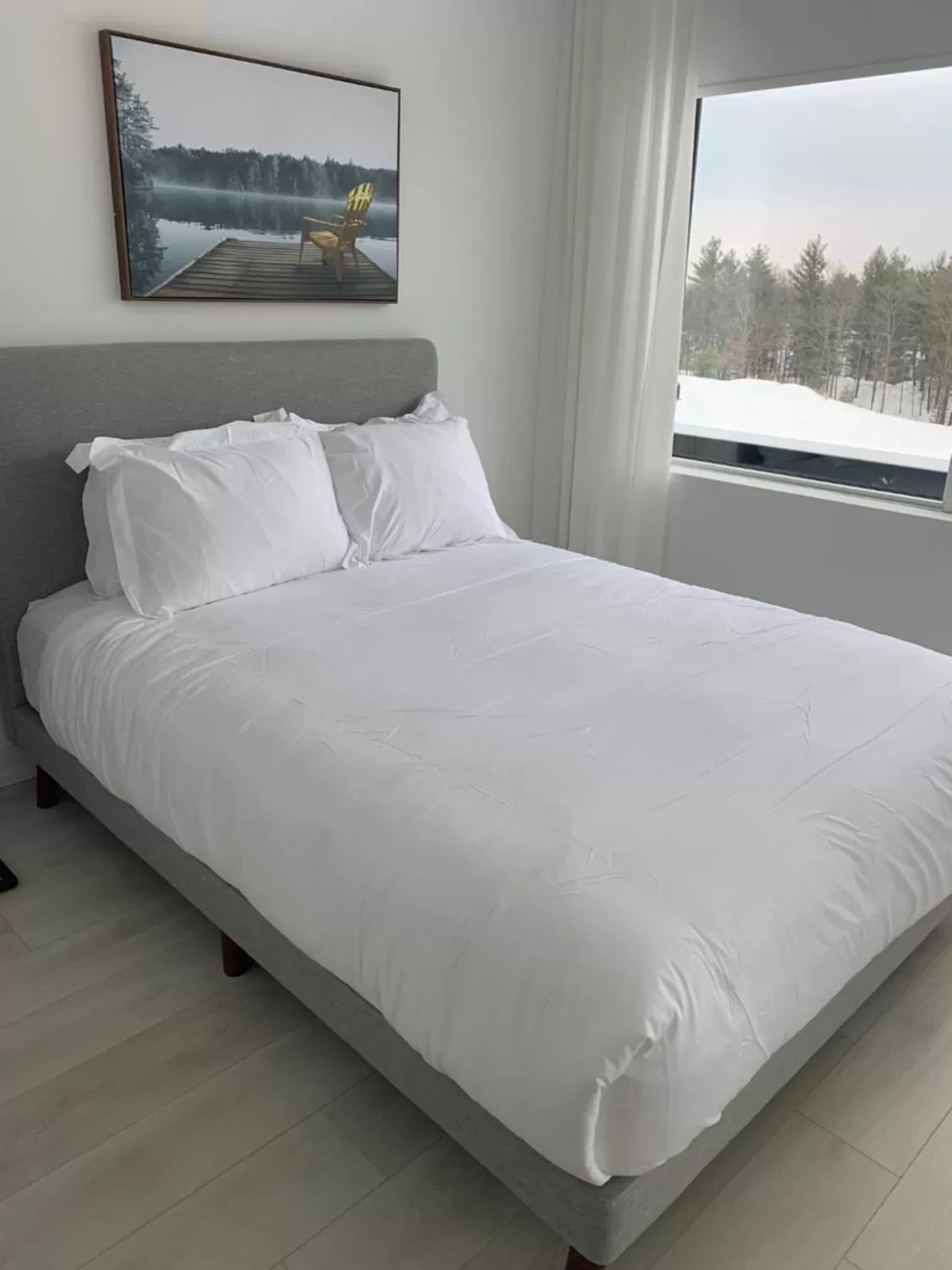 Bed in Muskoka Bay Resort