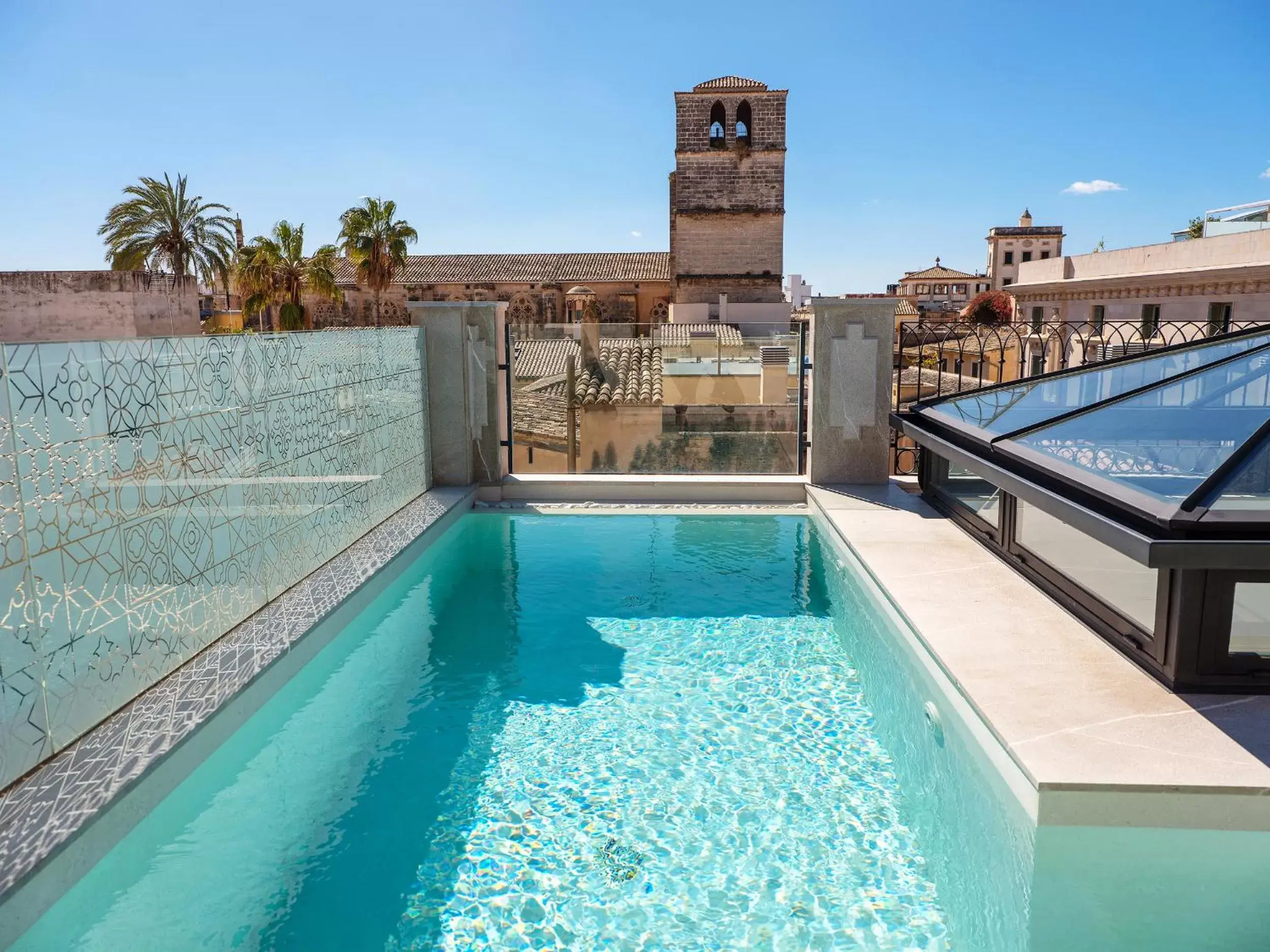 Balcony/Terrace, Swimming Pool in Hotel Gloria de Sant Jaume