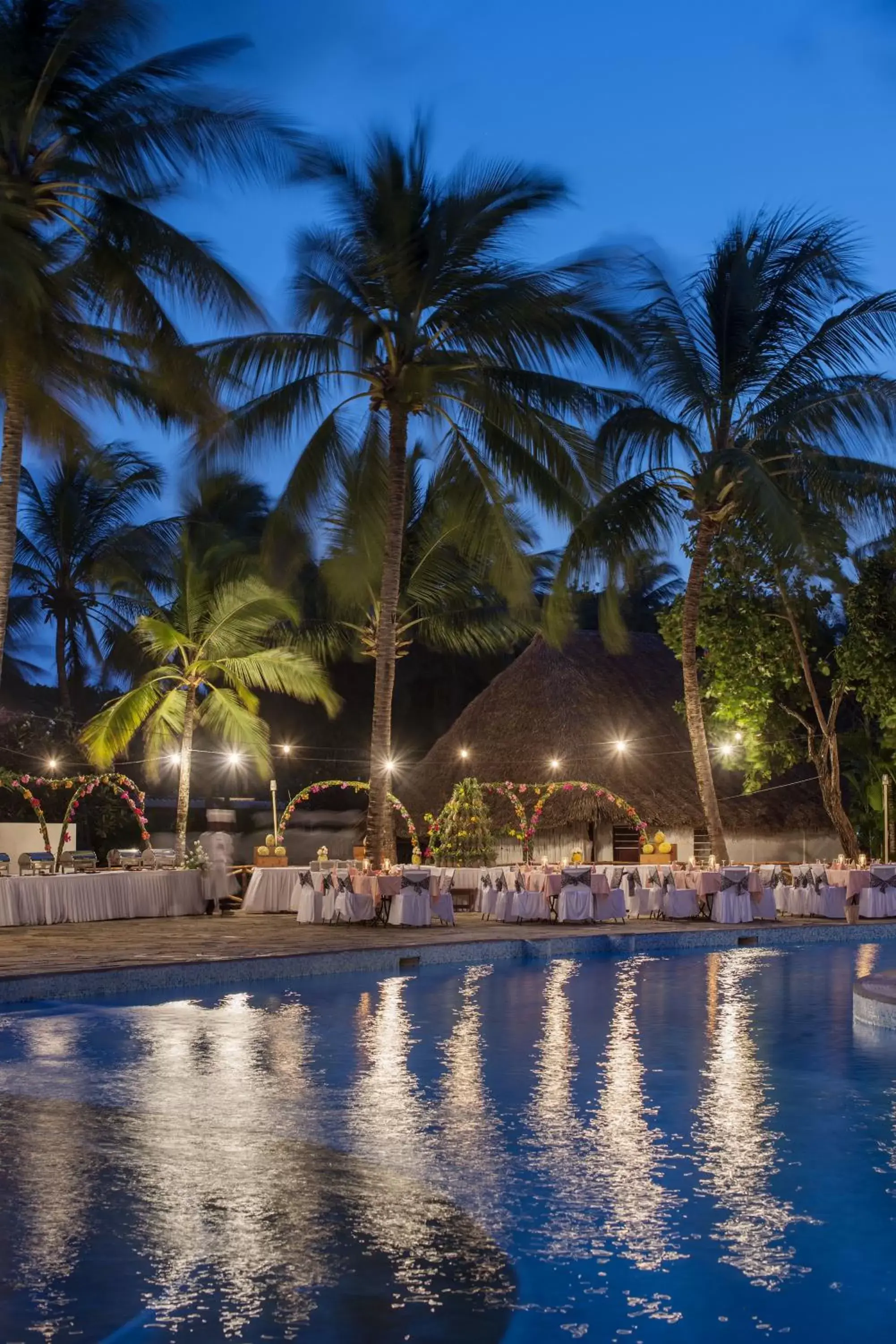 Night, Swimming Pool in Sandies Tropical Village