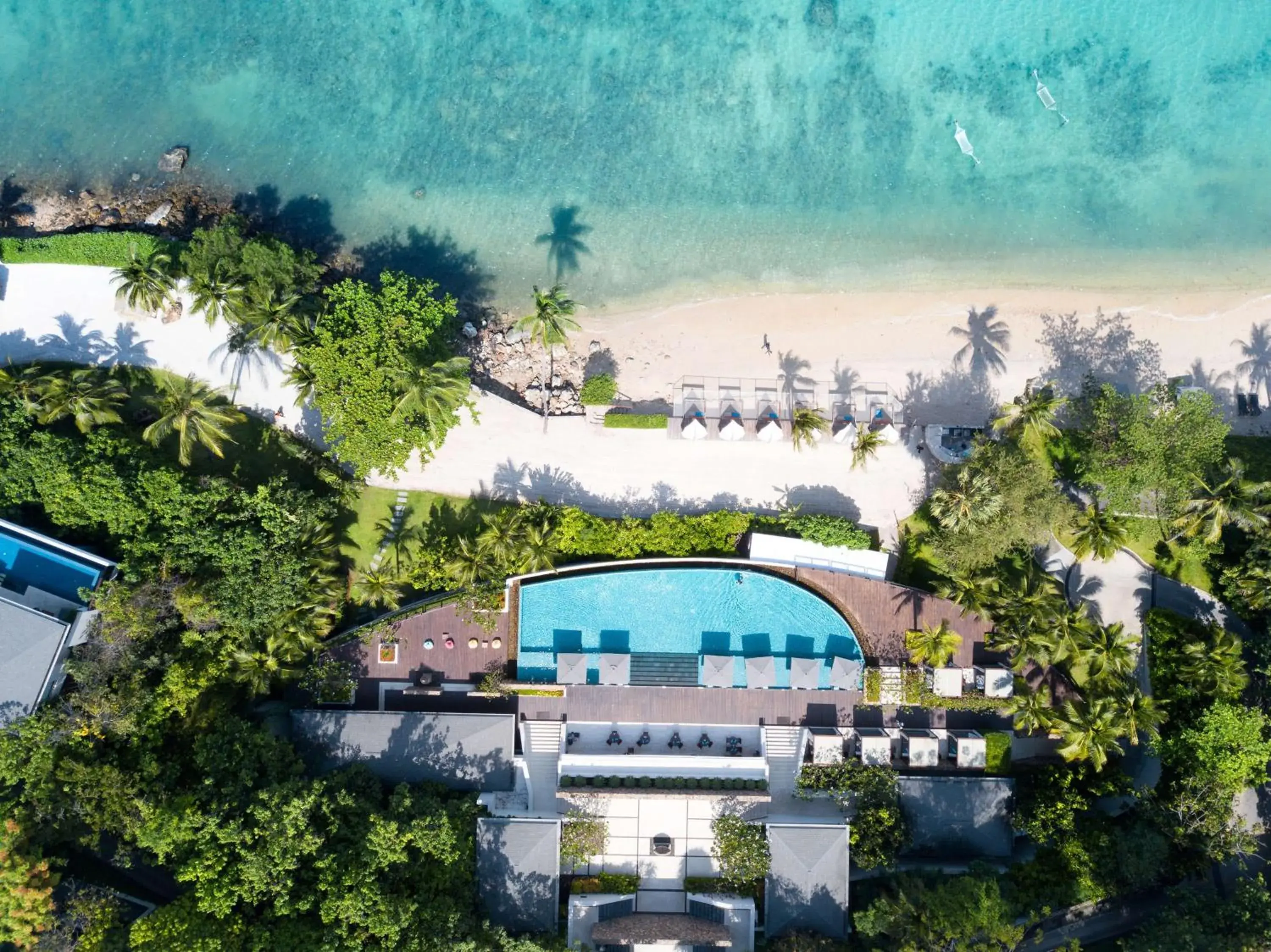 Beach, Bird's-eye View in Conrad Koh Samui