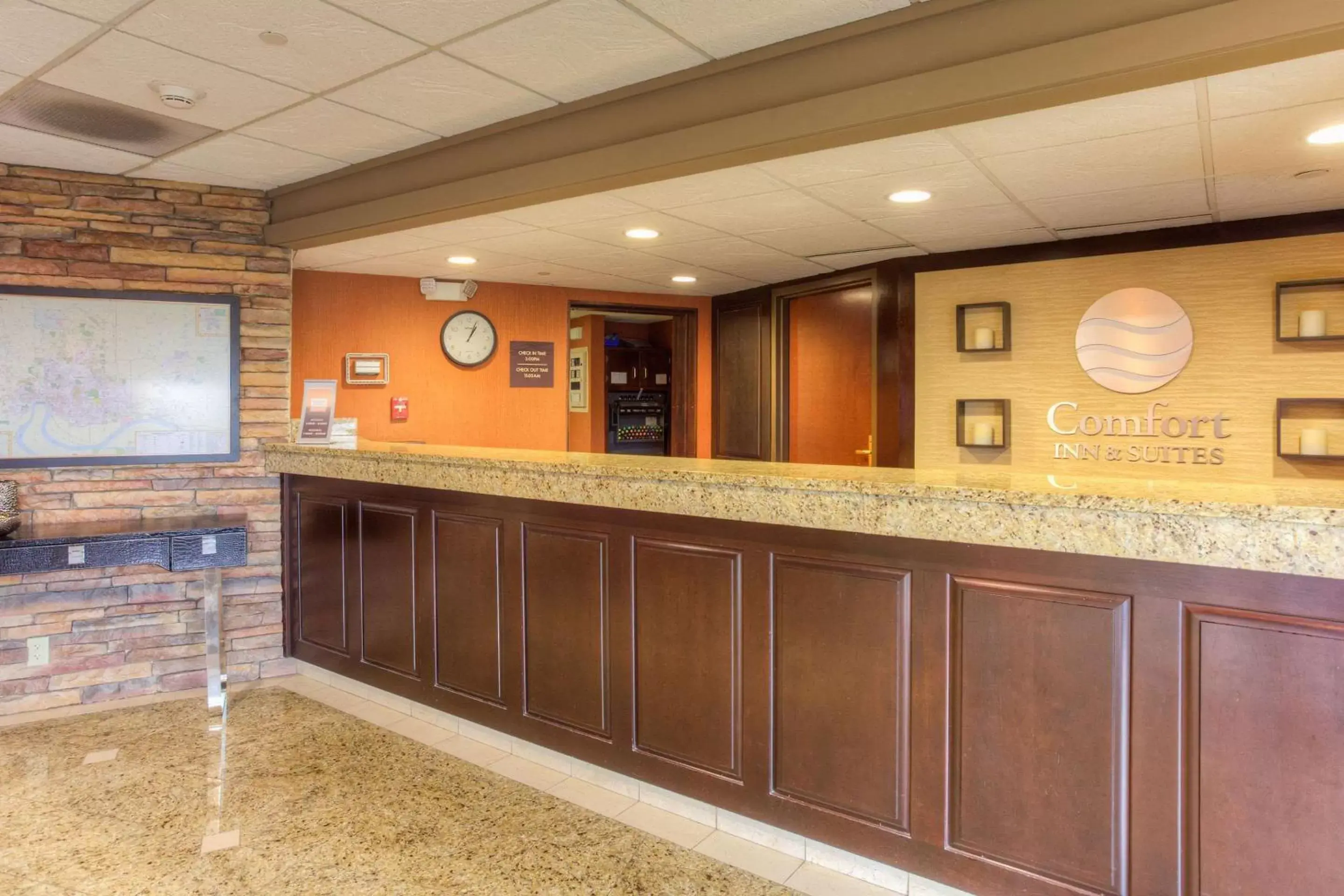 Lobby or reception, Lobby/Reception in Comfort Inn & Suites Evansville Airport