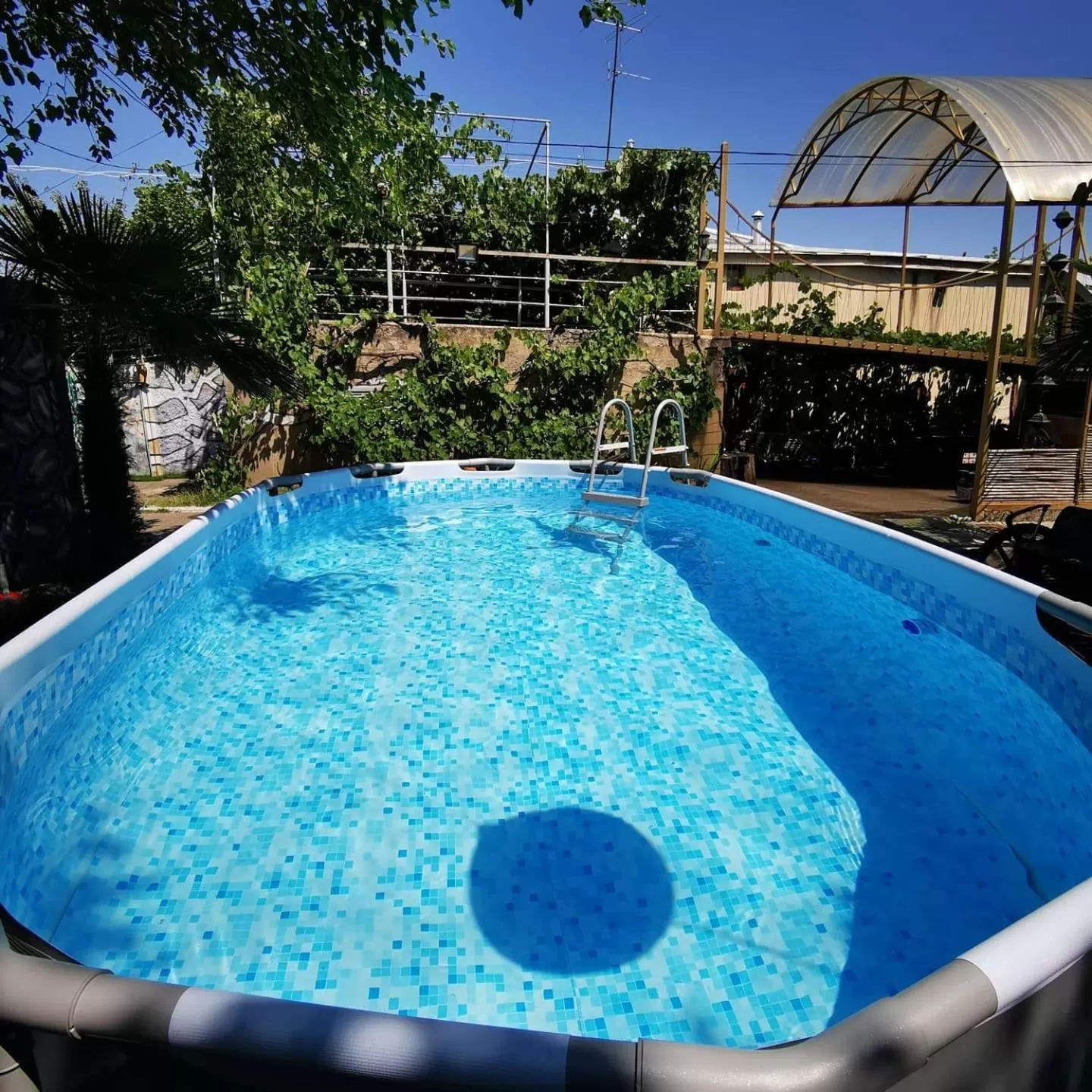 Pool view in Qilimcha's Guesthouse-Art Museum