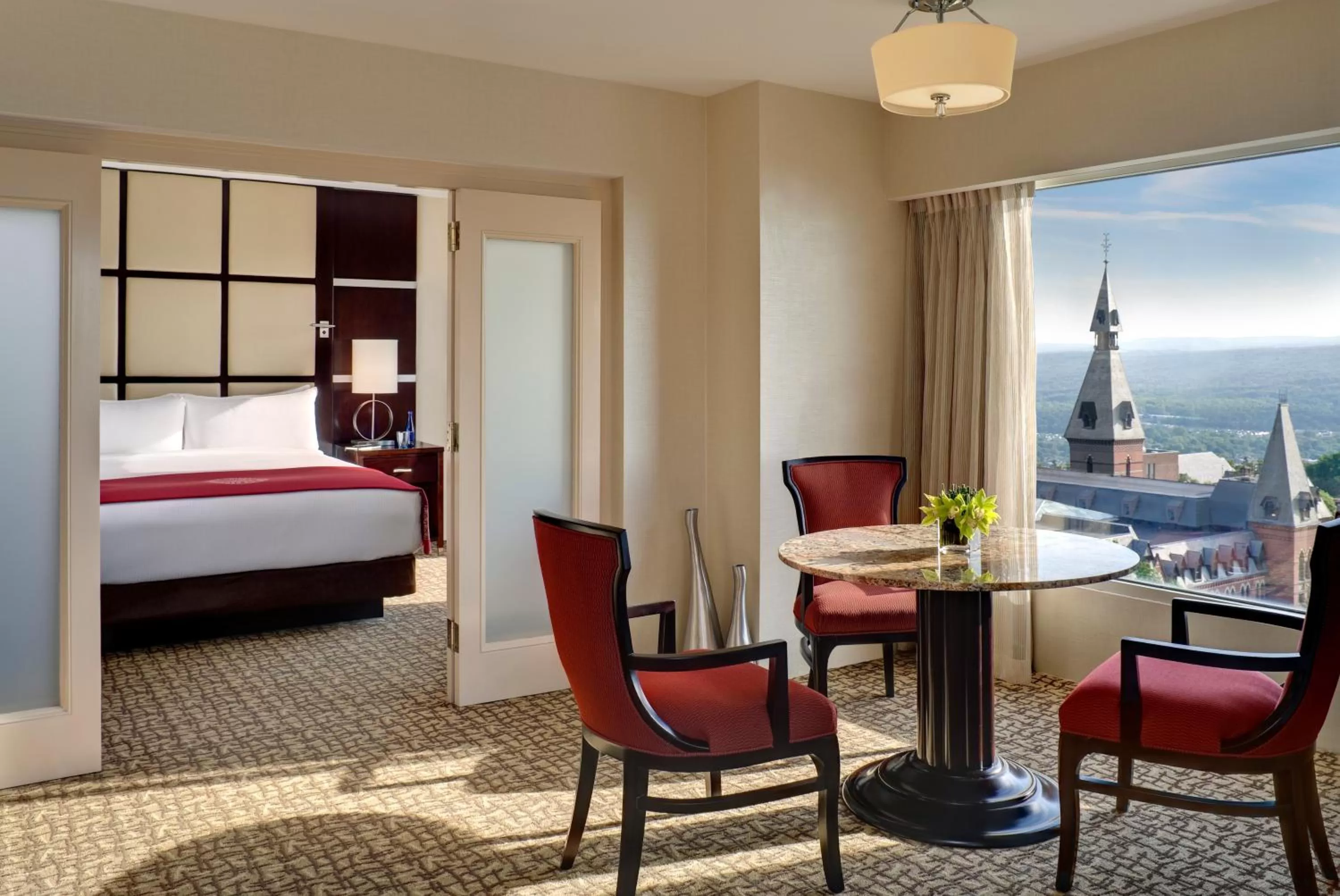 Day, Bed in The Statler Hotel at Cornell University