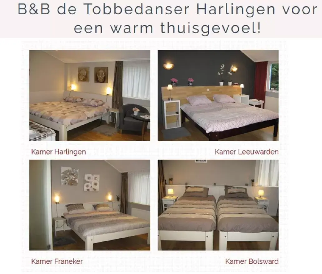 Bedroom, Bed in B&B De Tobbedanser Harlingen