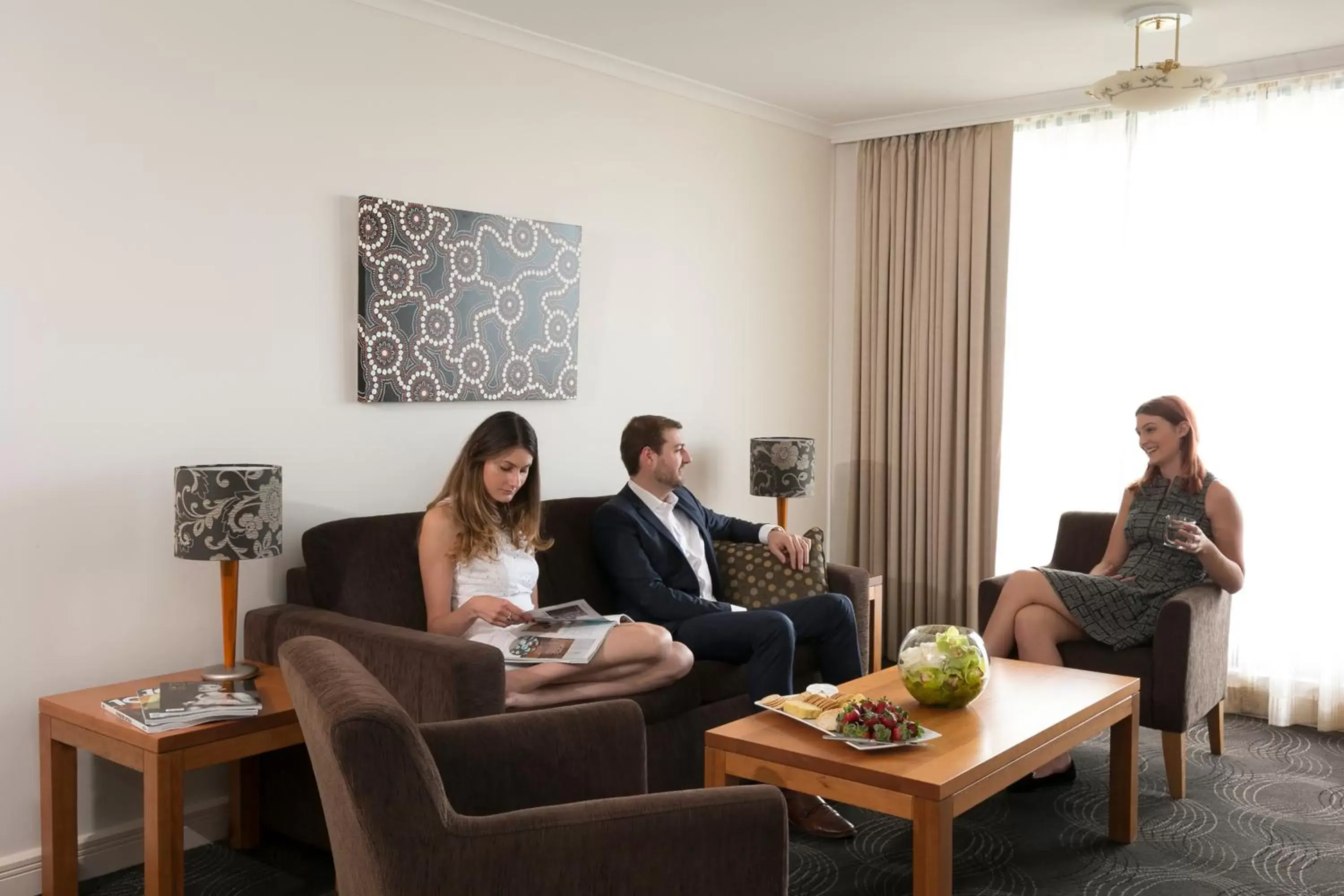 Living room in The Sebel Sydney Chatswood