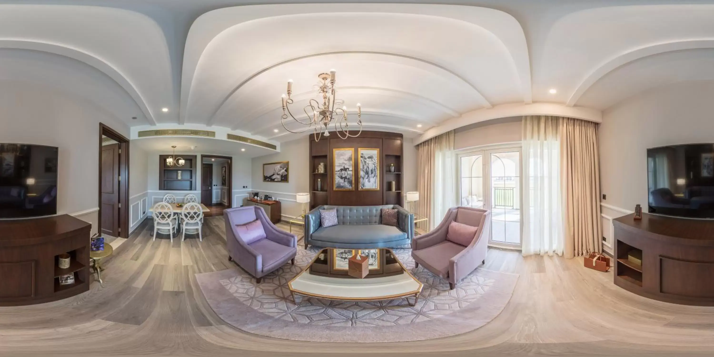 Living room in Al Habtoor Polo Resort