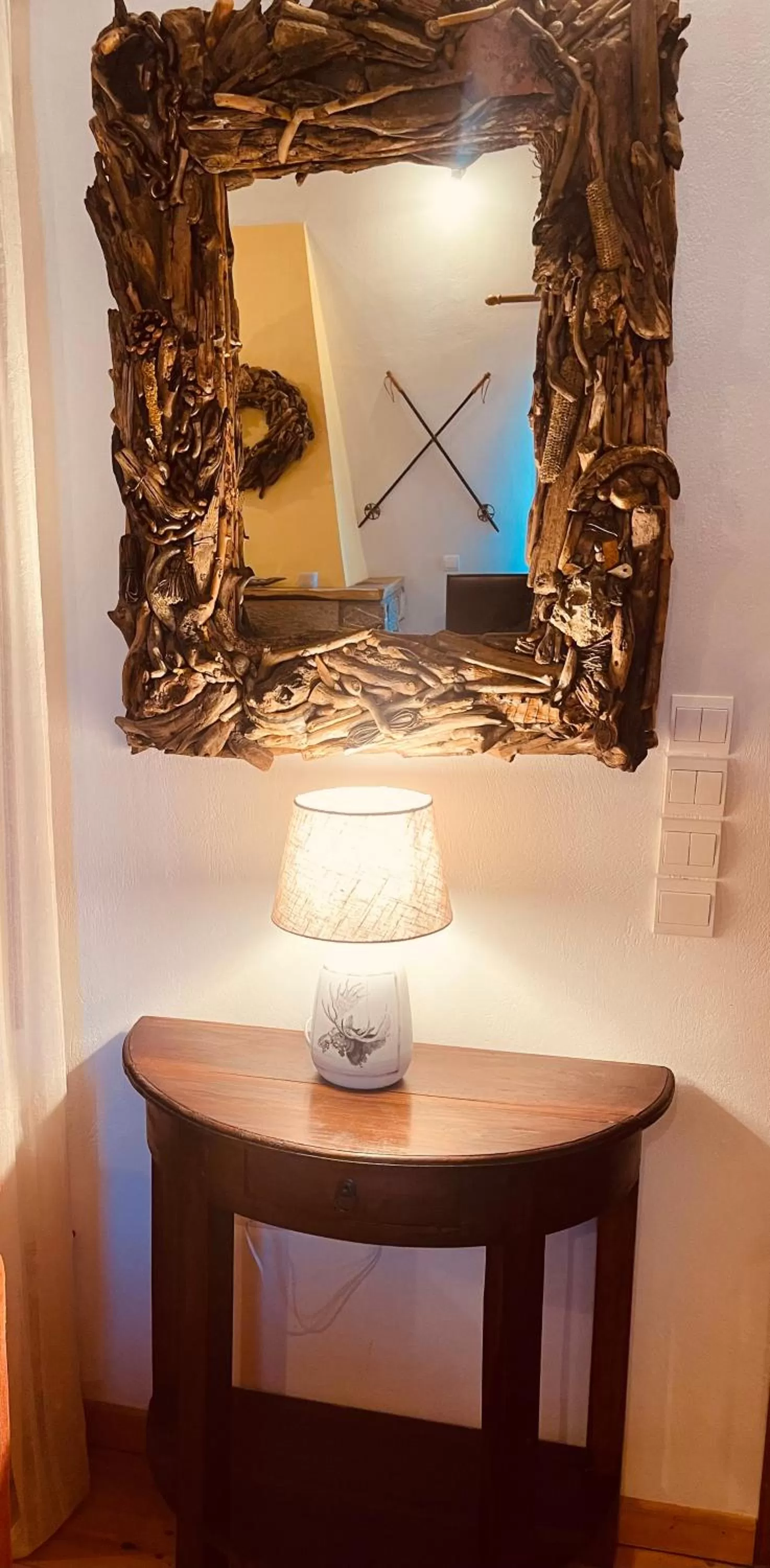 Living room, TV/Entertainment Center in Parnassos Snow Hill Chalet