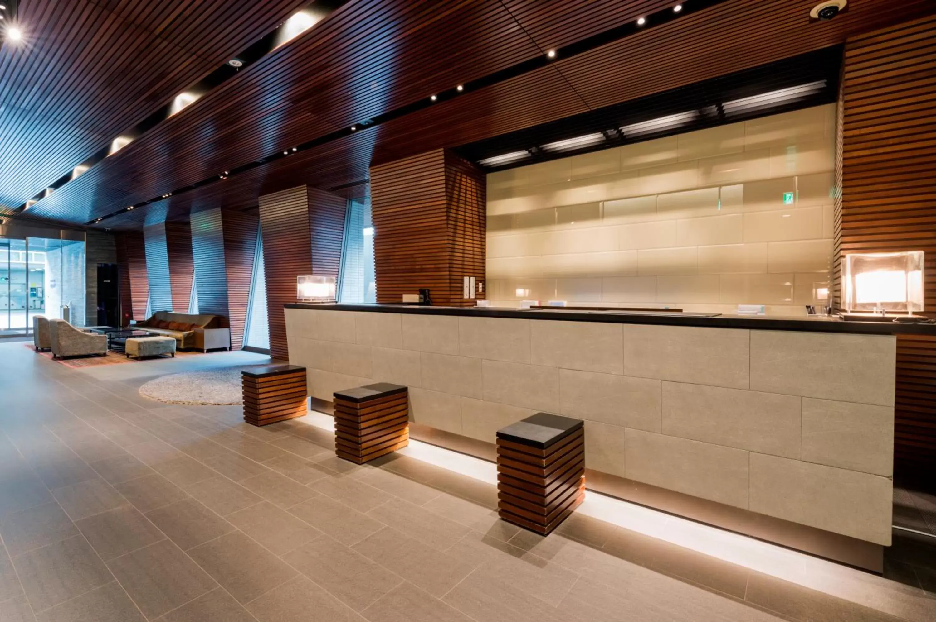 Lobby or reception in HOTEL MYSTAYS Sapporo Station Lobby or reception in HOTEL MYSTAYS Sapporo Station