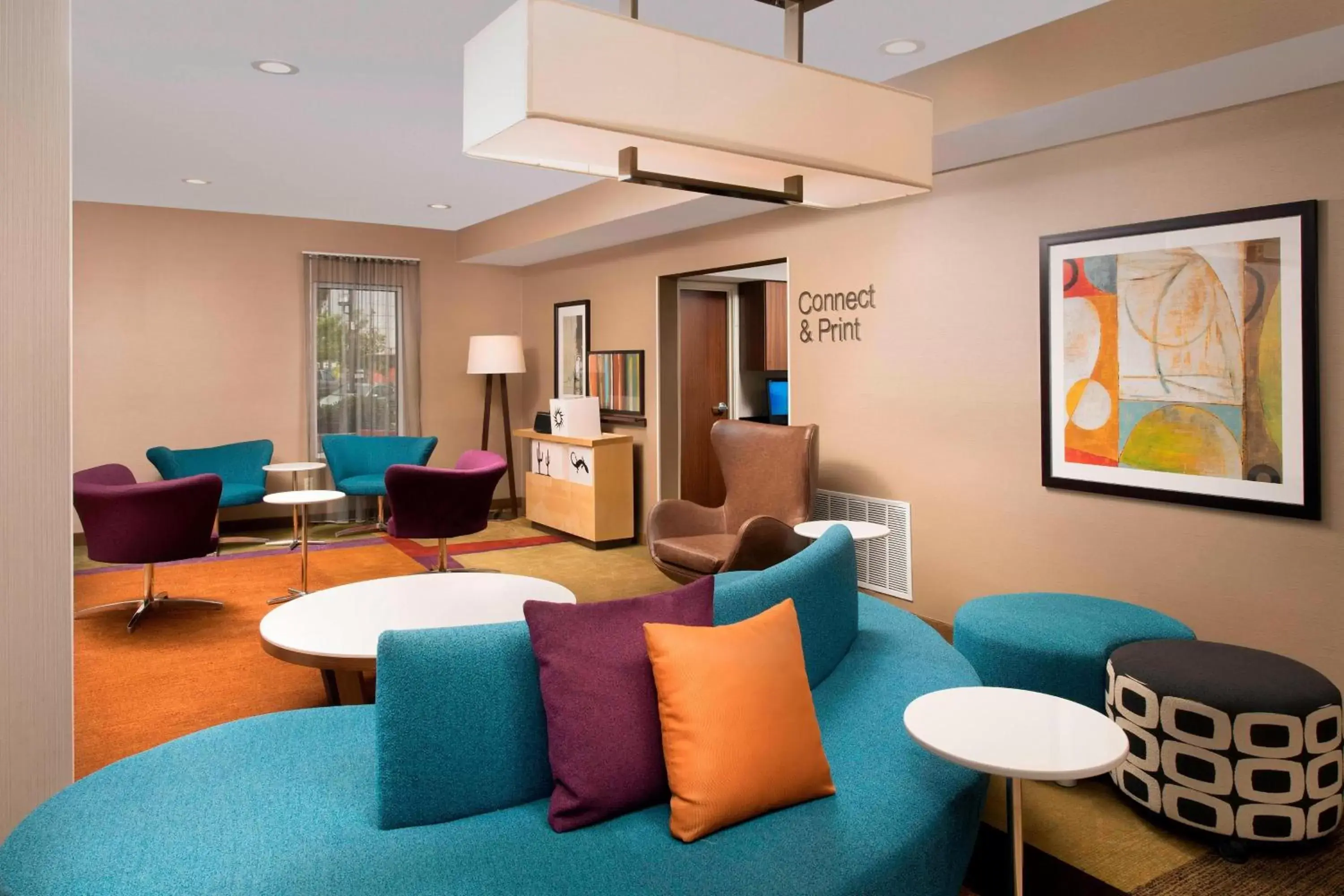 Lobby or reception, Lounge/Bar in Fairfield Inn & Suites by Marriott Albuquerque Airport